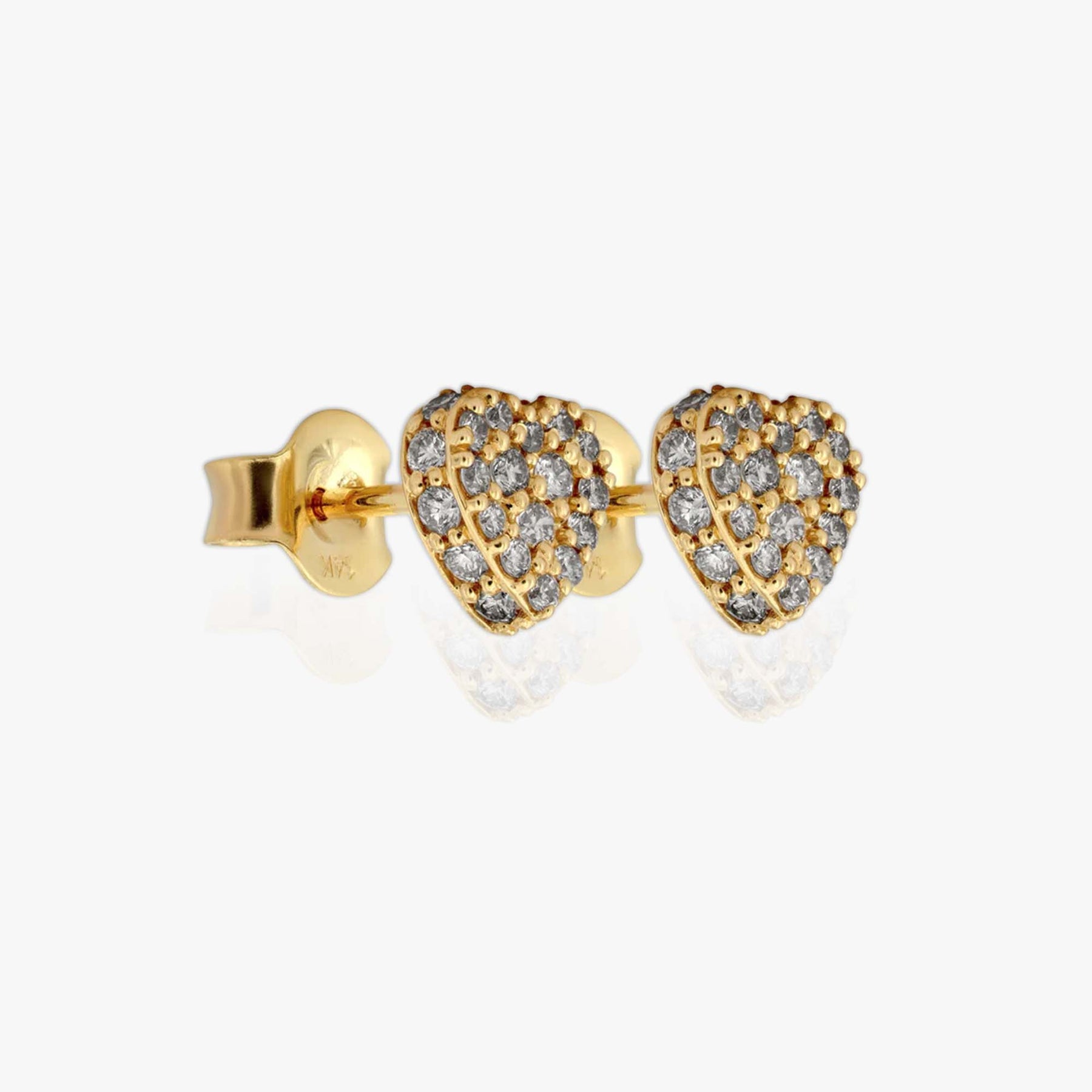 Diamond Heart Earrings