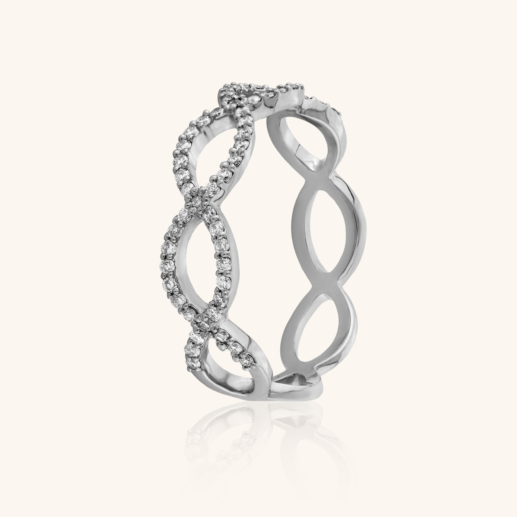 Infinity Half Eternity Band - Dearest Diamonds