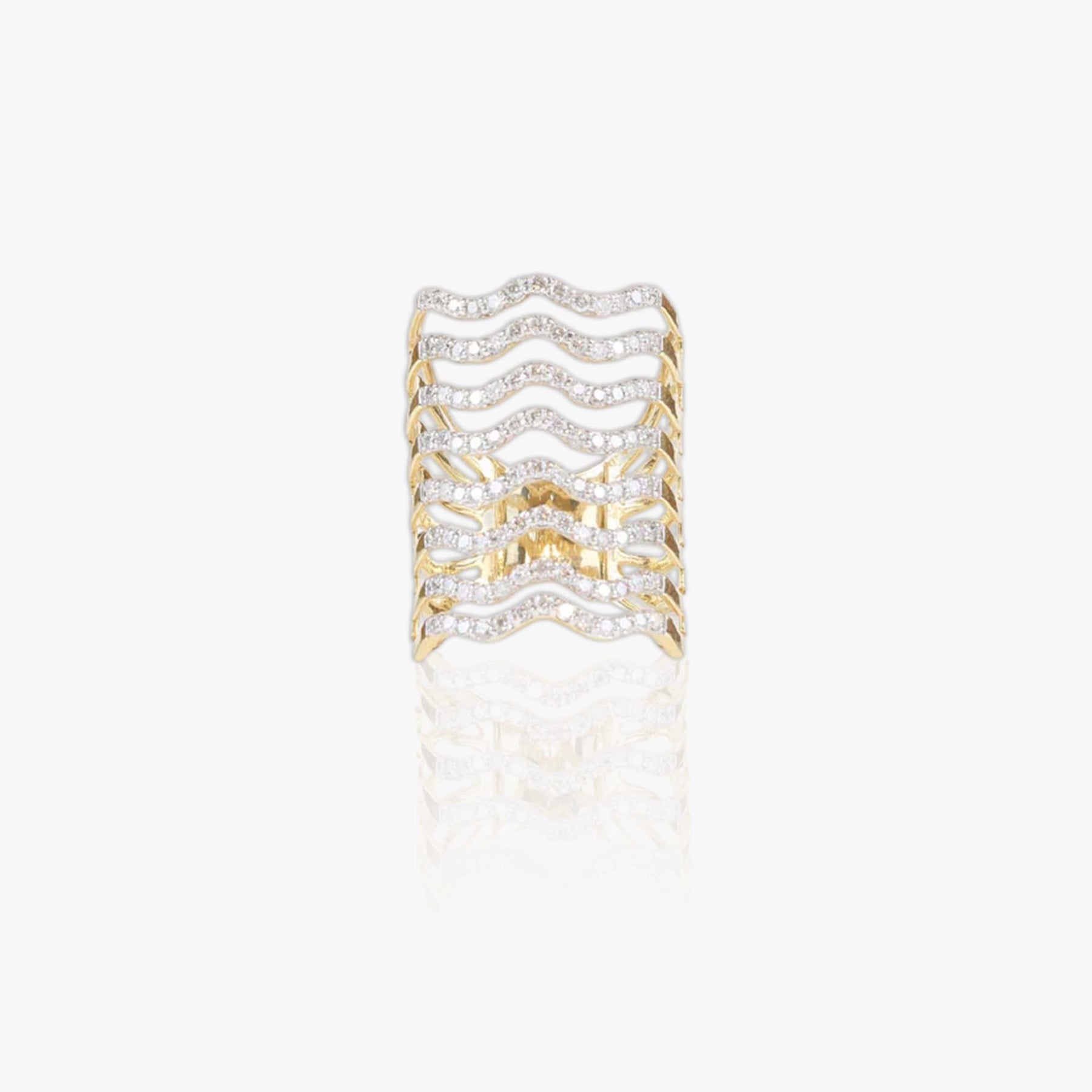 Eight Diamond Waves Ring