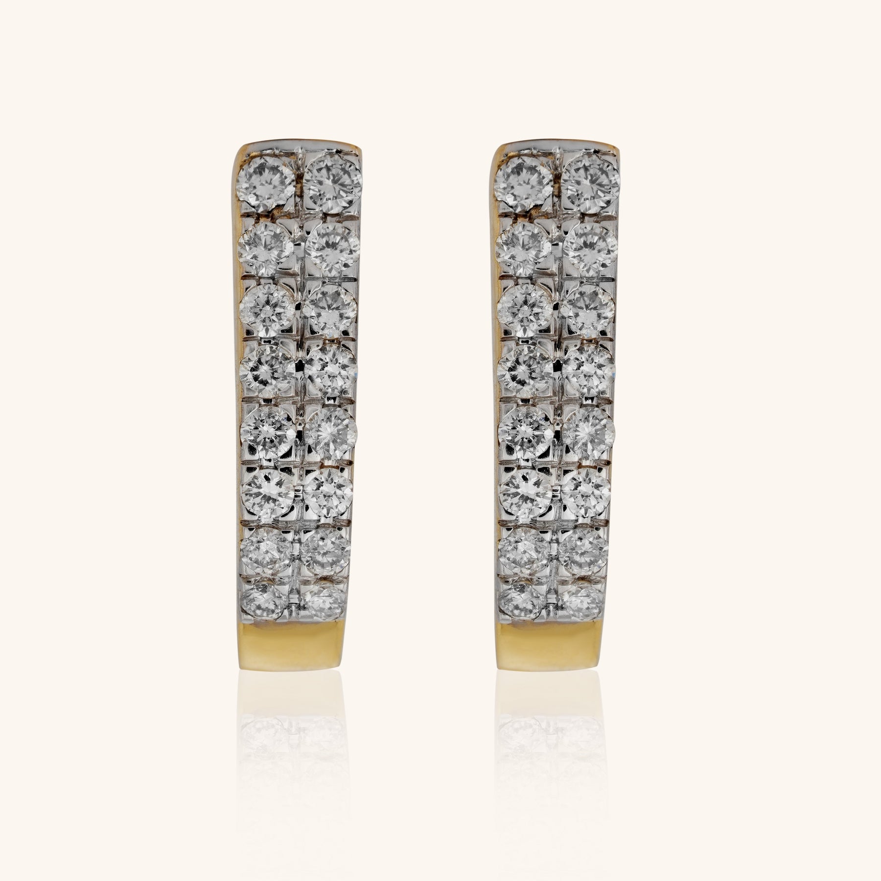 Double Huggie Hoops Earrings - Dearest Diamonds