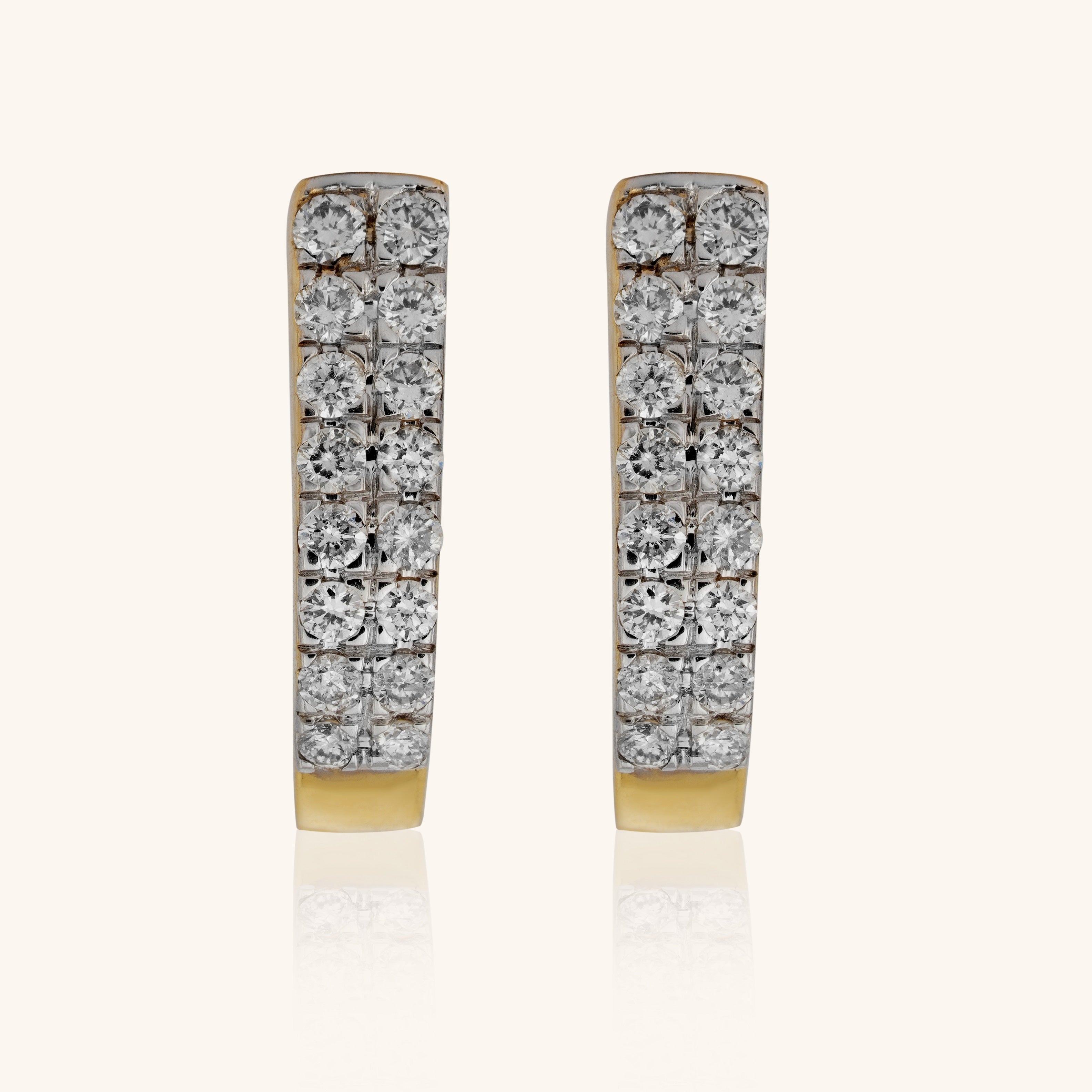 Double Huggie Hoops Earrings - Dearest Diamonds