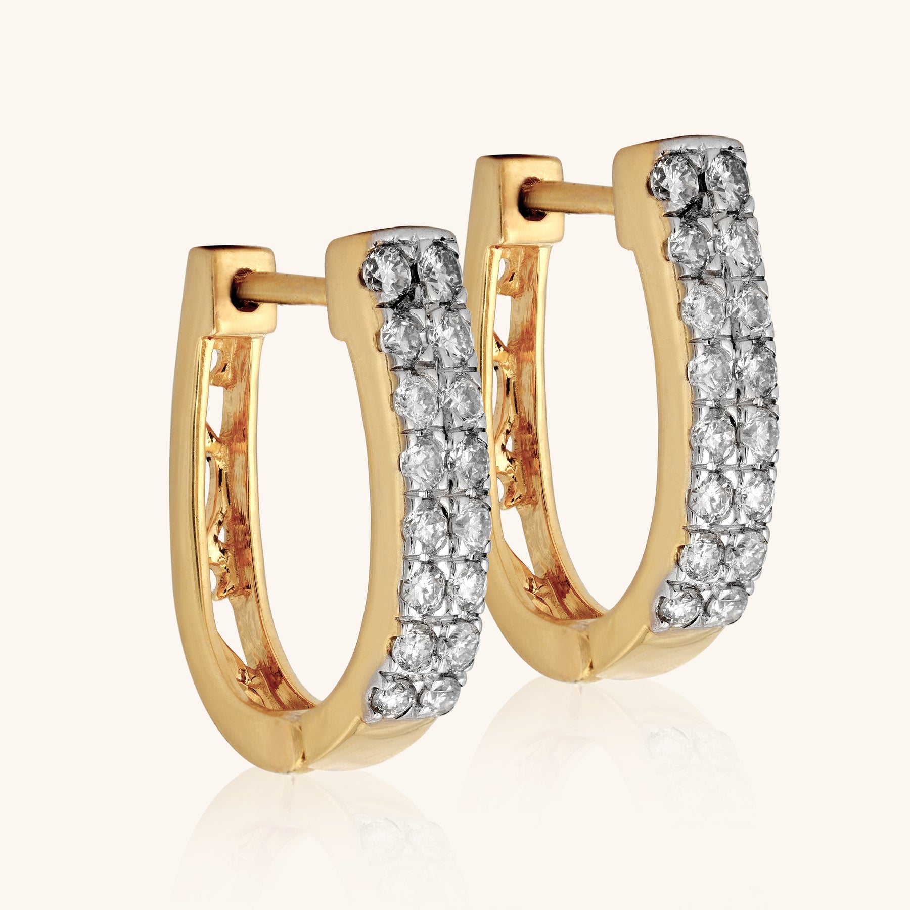 Double Huggie Hoops Earrings - Dearest Diamonds