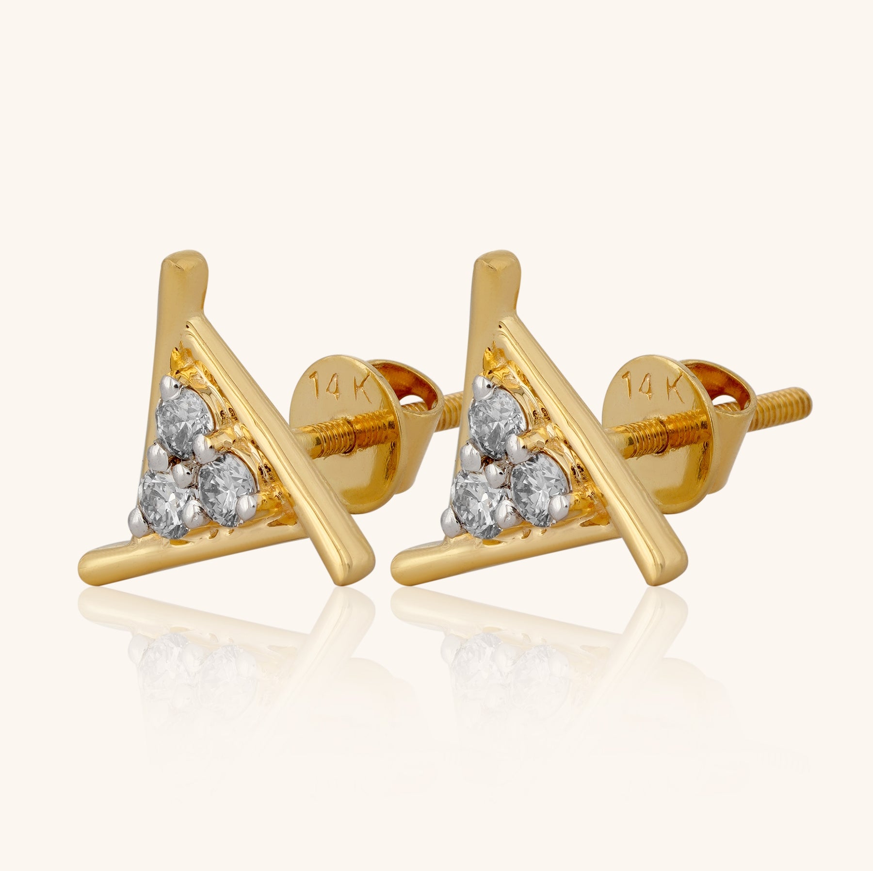 Triangle Sparkle Earrings - Dearest Diamonds