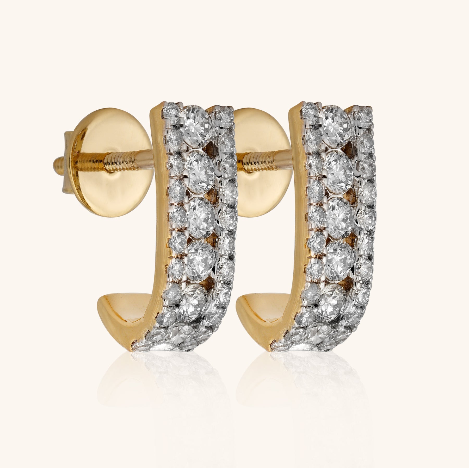 Luxury Half Huggie Earrings - Dearest Diamonds