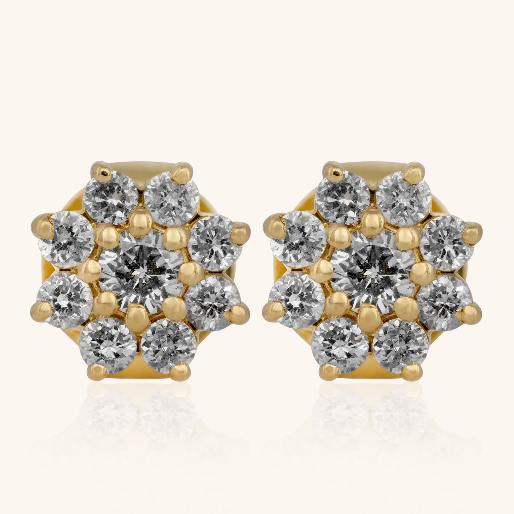 Diamond Flower Earrings - Dearest Diamonds