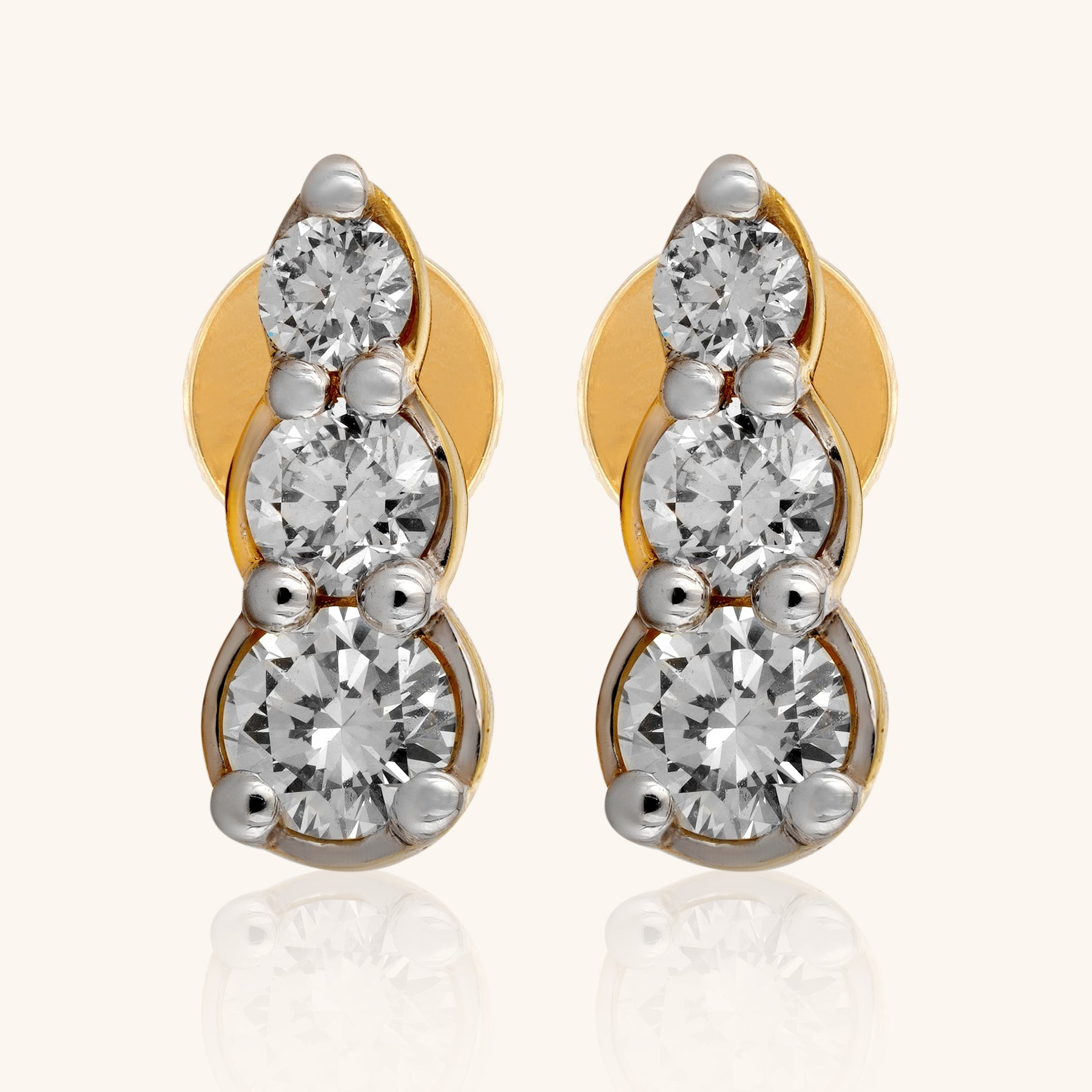 Three Tier Diamond Earrings - Dearest Diamonds