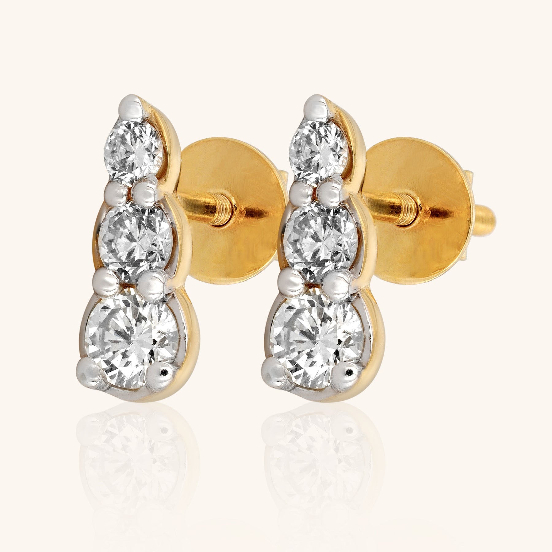 Three Tier Diamond Earrings - Dearest Diamonds