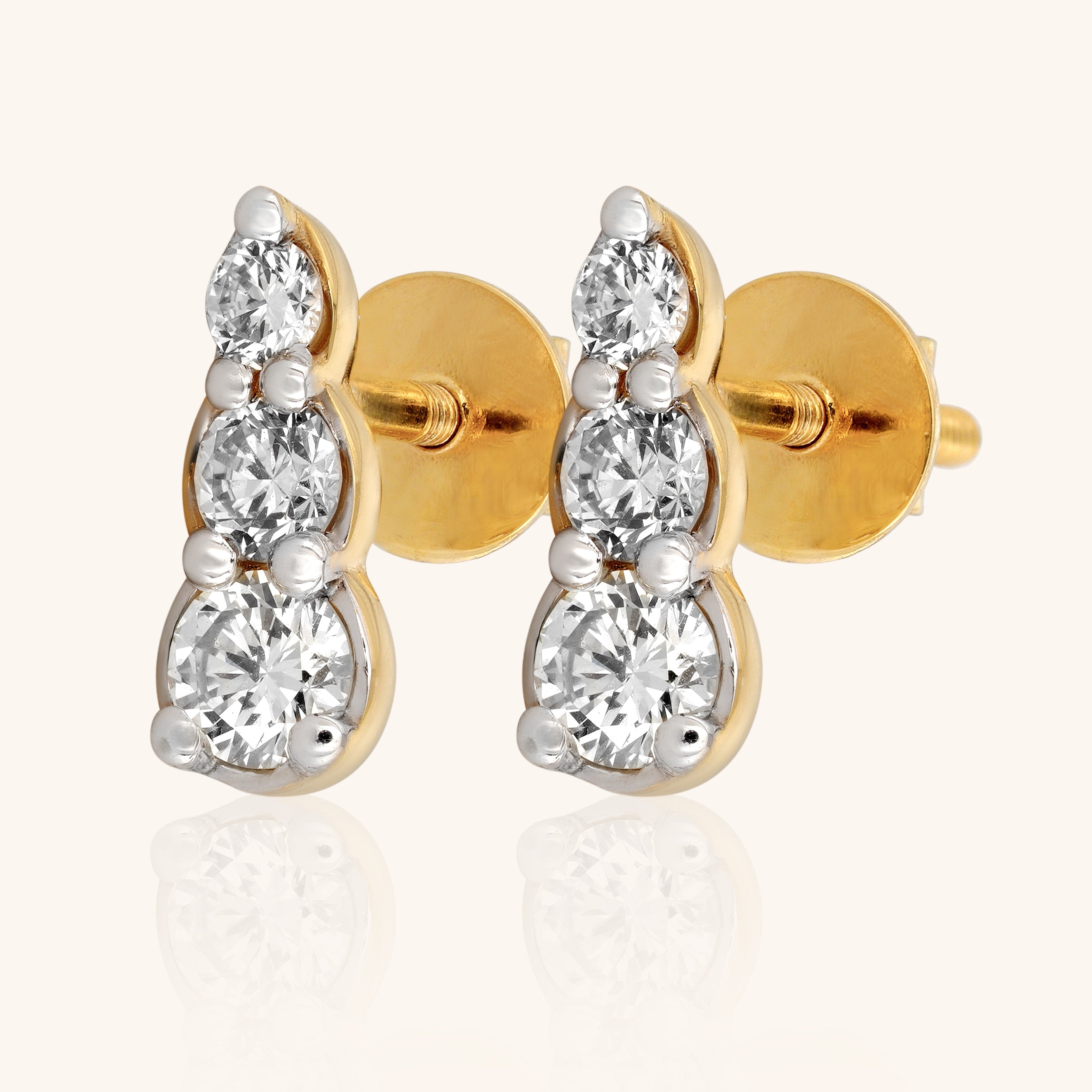 Three Tier Diamond Earrings - Dearest Diamonds