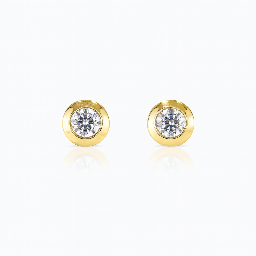 Flower Bezel Earrings