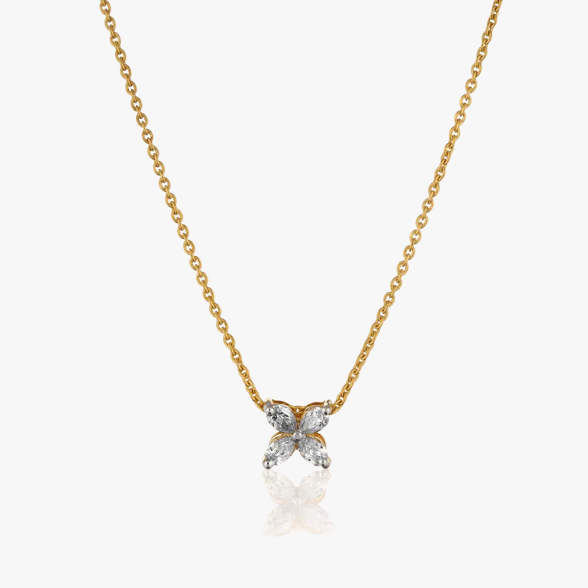 Four Clover Diamond Necklace