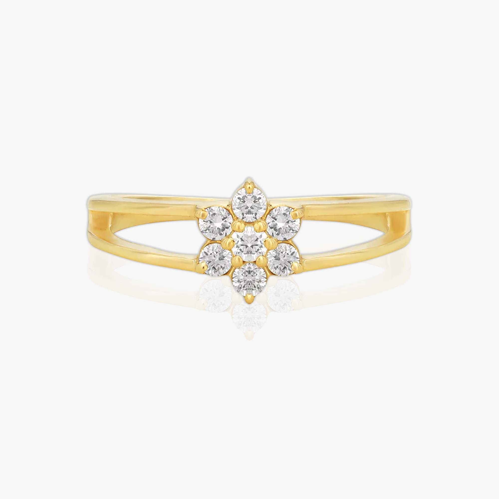 Diamond Flower Ring