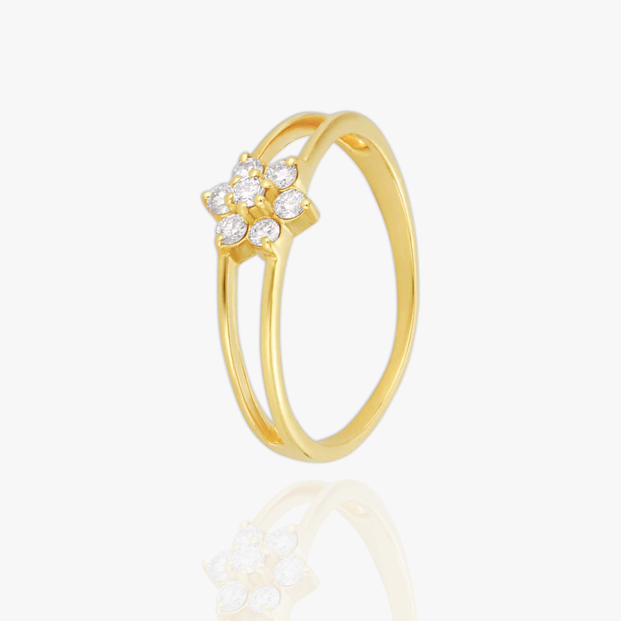 Diamond Flower Ring