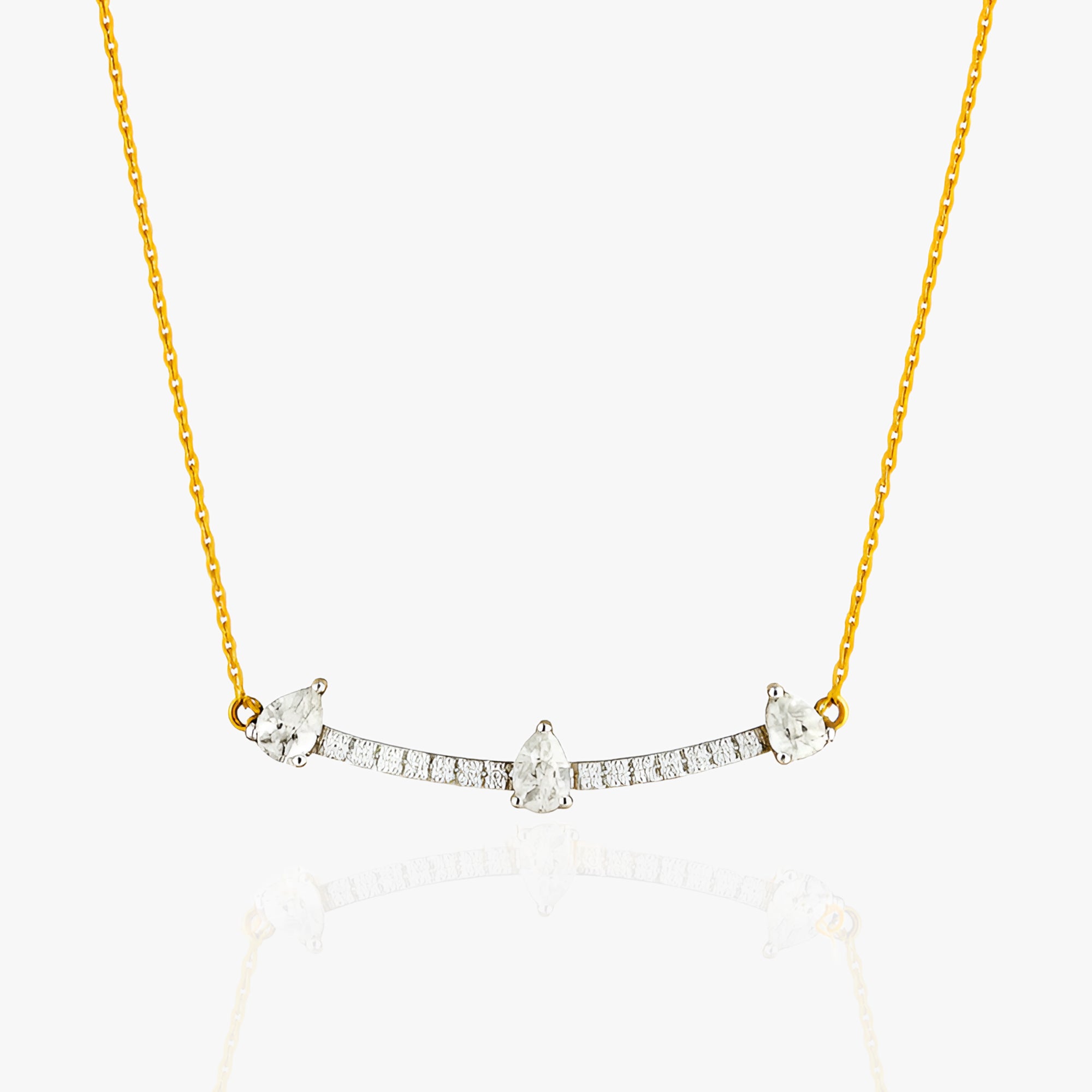 Curved Diamond Necklace