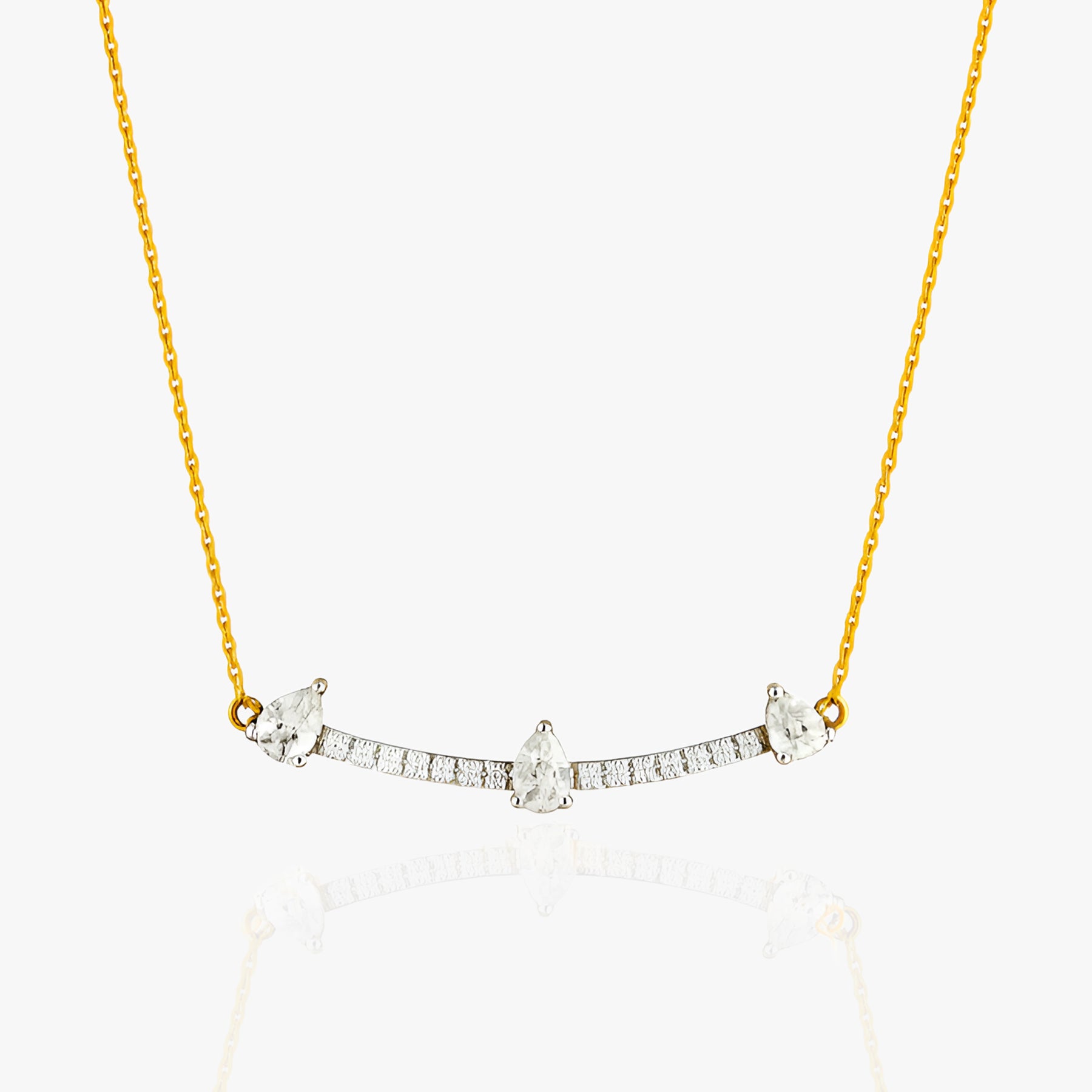 Curved Diamond Necklace