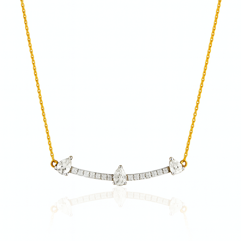 Curved Diamond Necklace