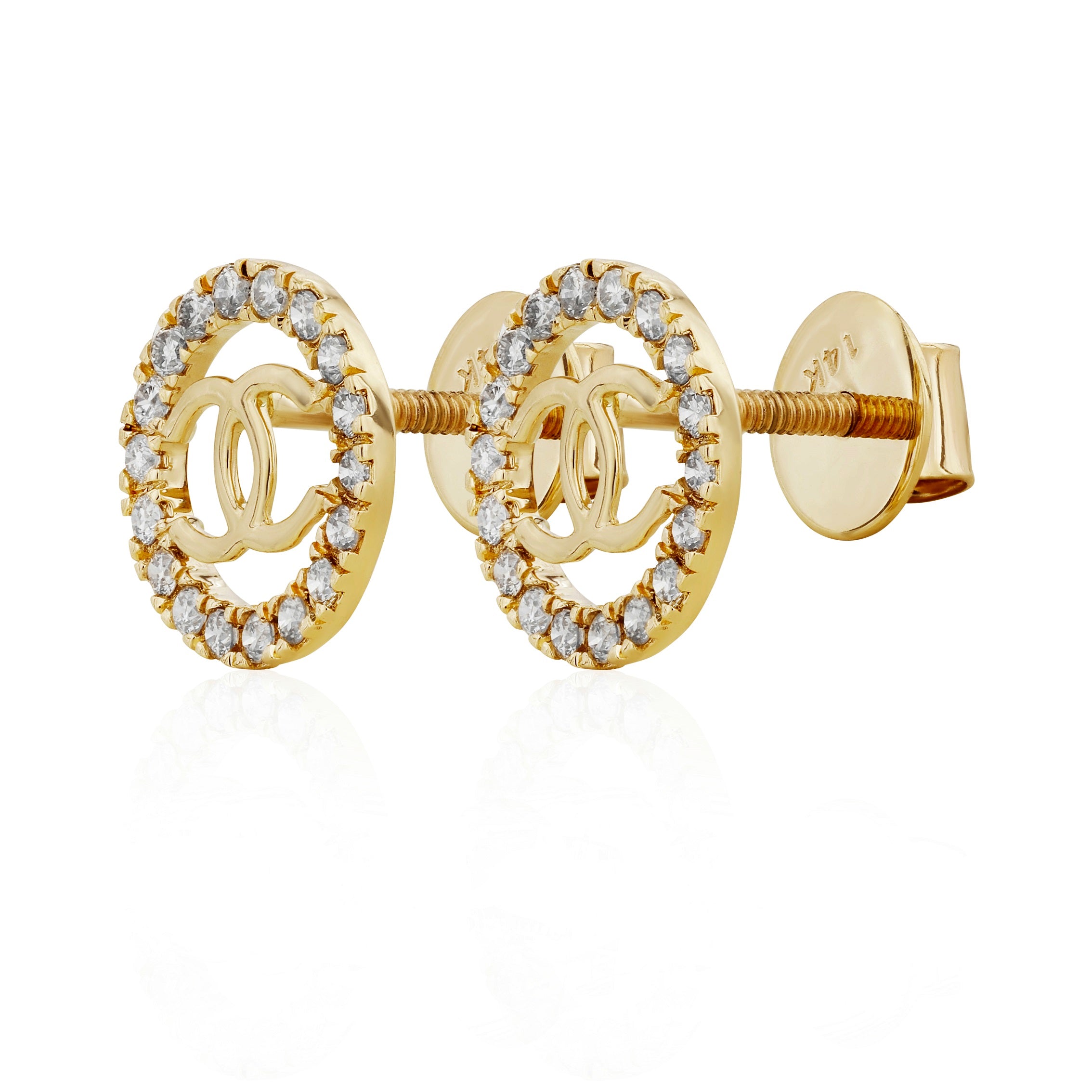 Chanel with Halo Earrings - Dearest Diamonds