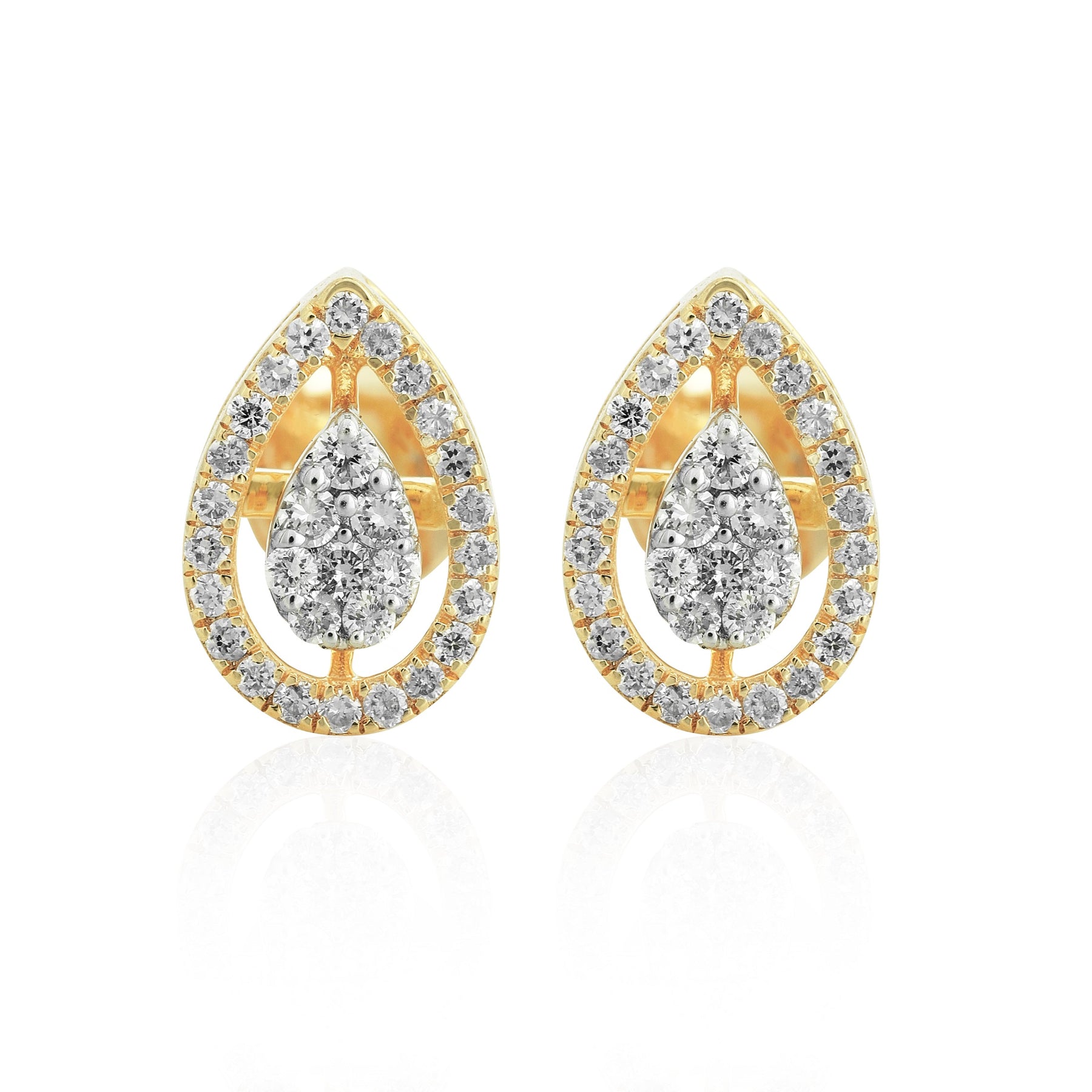 Pear Clusters with Halo Earrings - Dearest Diamonds