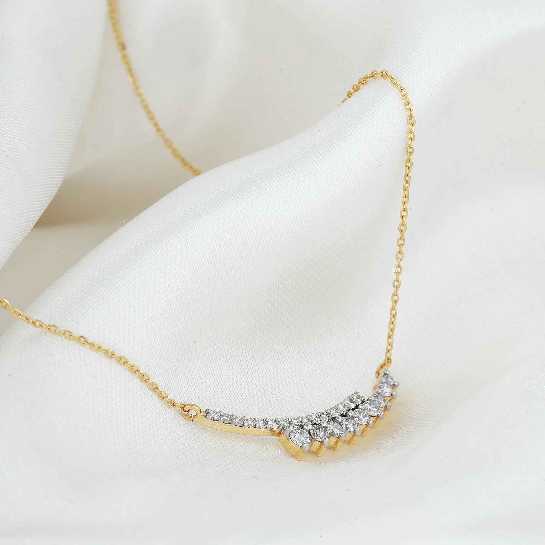 Double-line Diamond Necklace - Dearest Diamonds