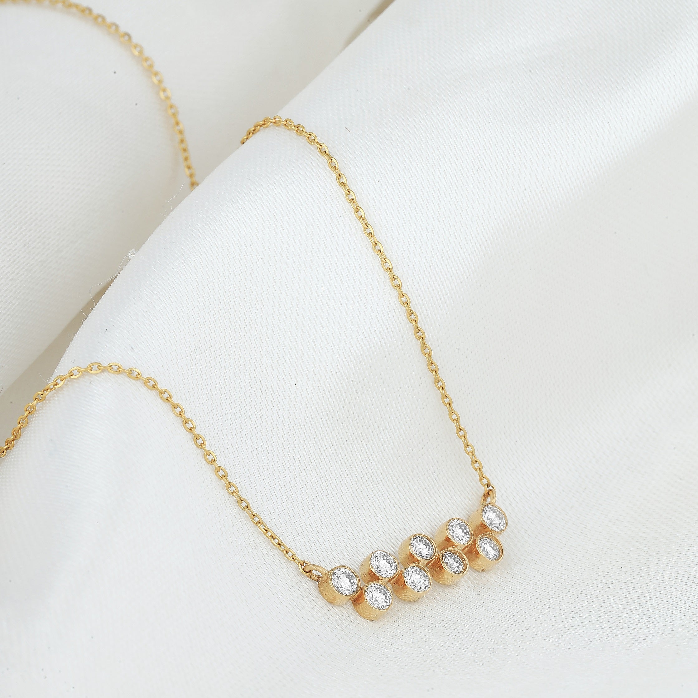 Round Bezels Necklace - Dearest Diamonds