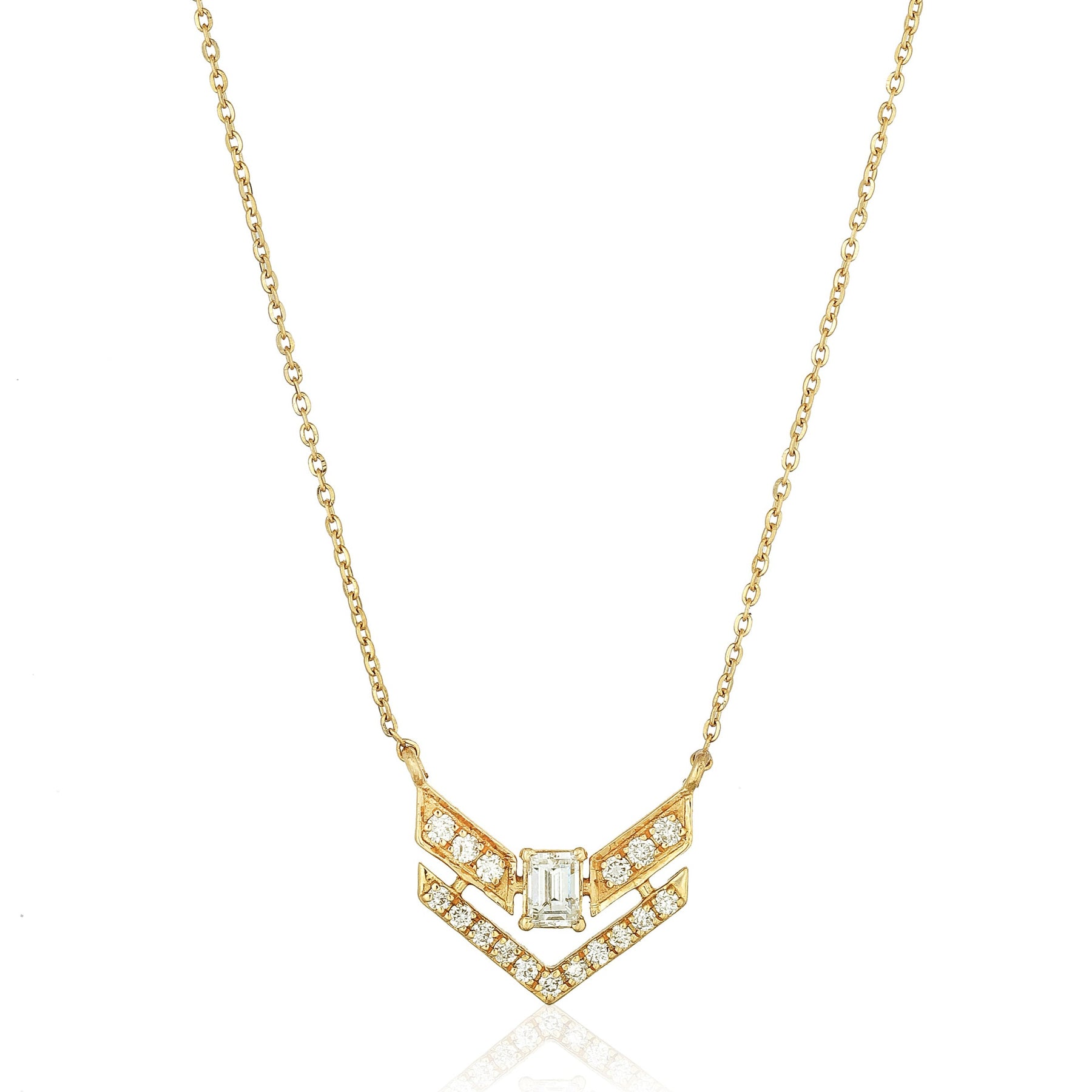 Double V Shaped Necklace - Dearest Diamonds