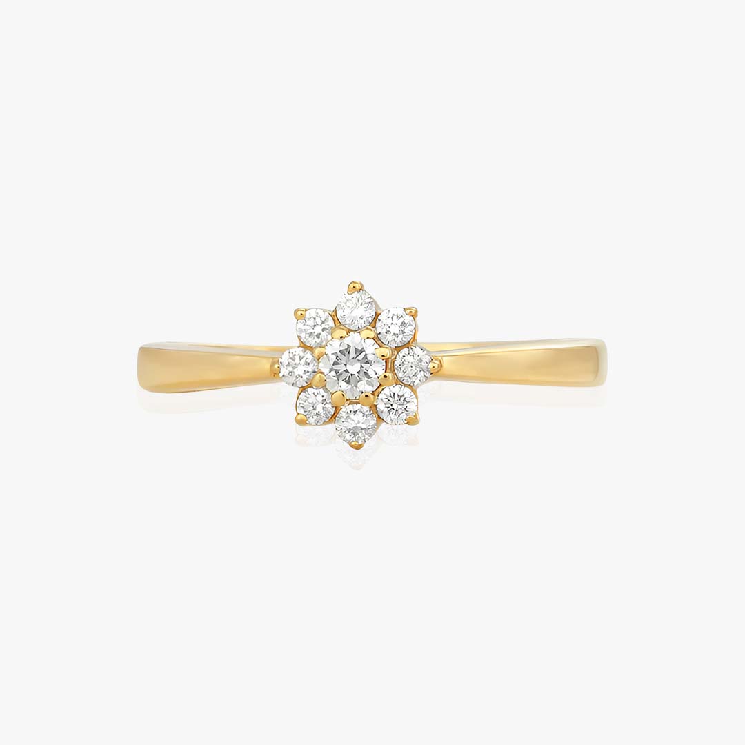 Petite Flower Diamonds Ring