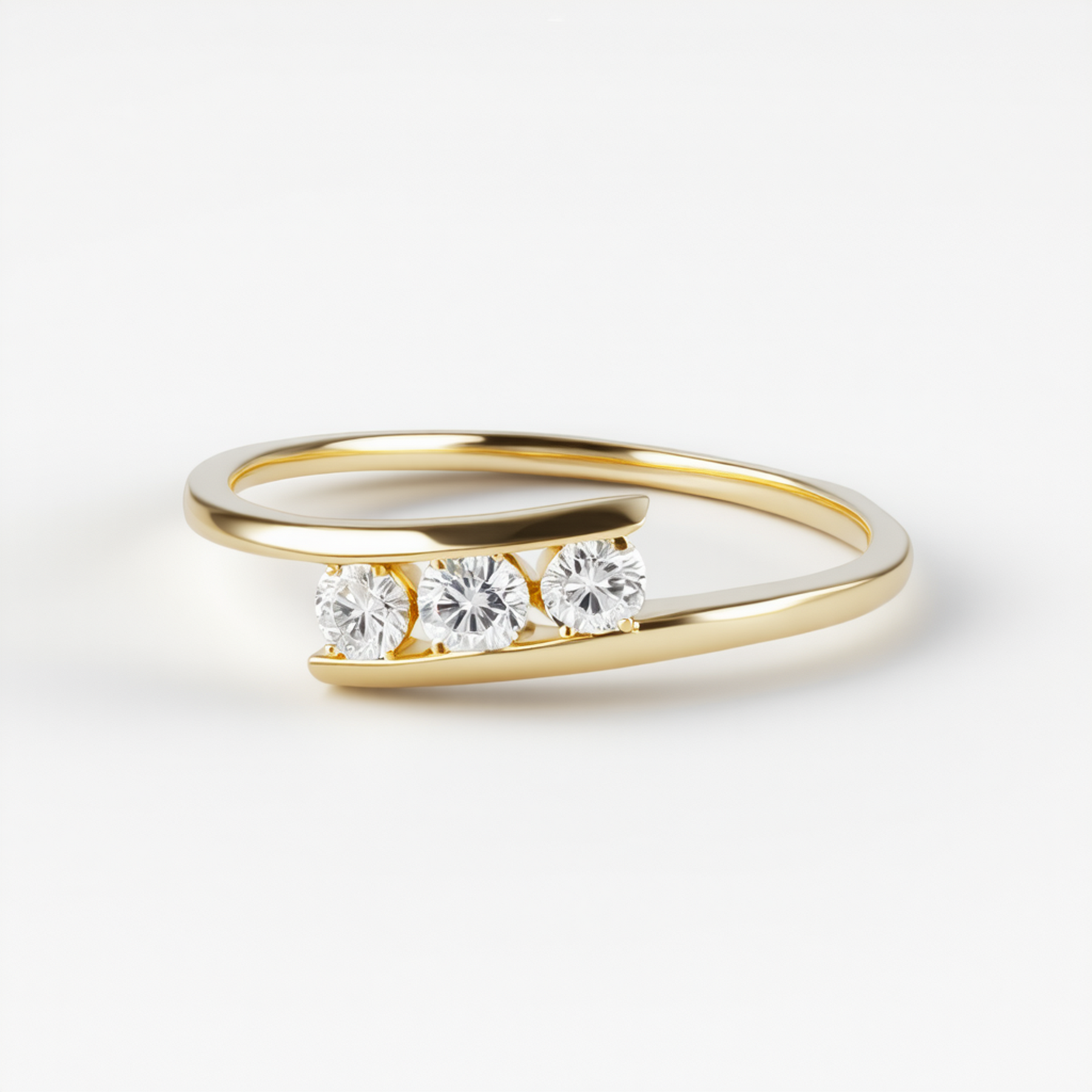 Three-Stone Natural Diamond Ring - Dearest Diamonds