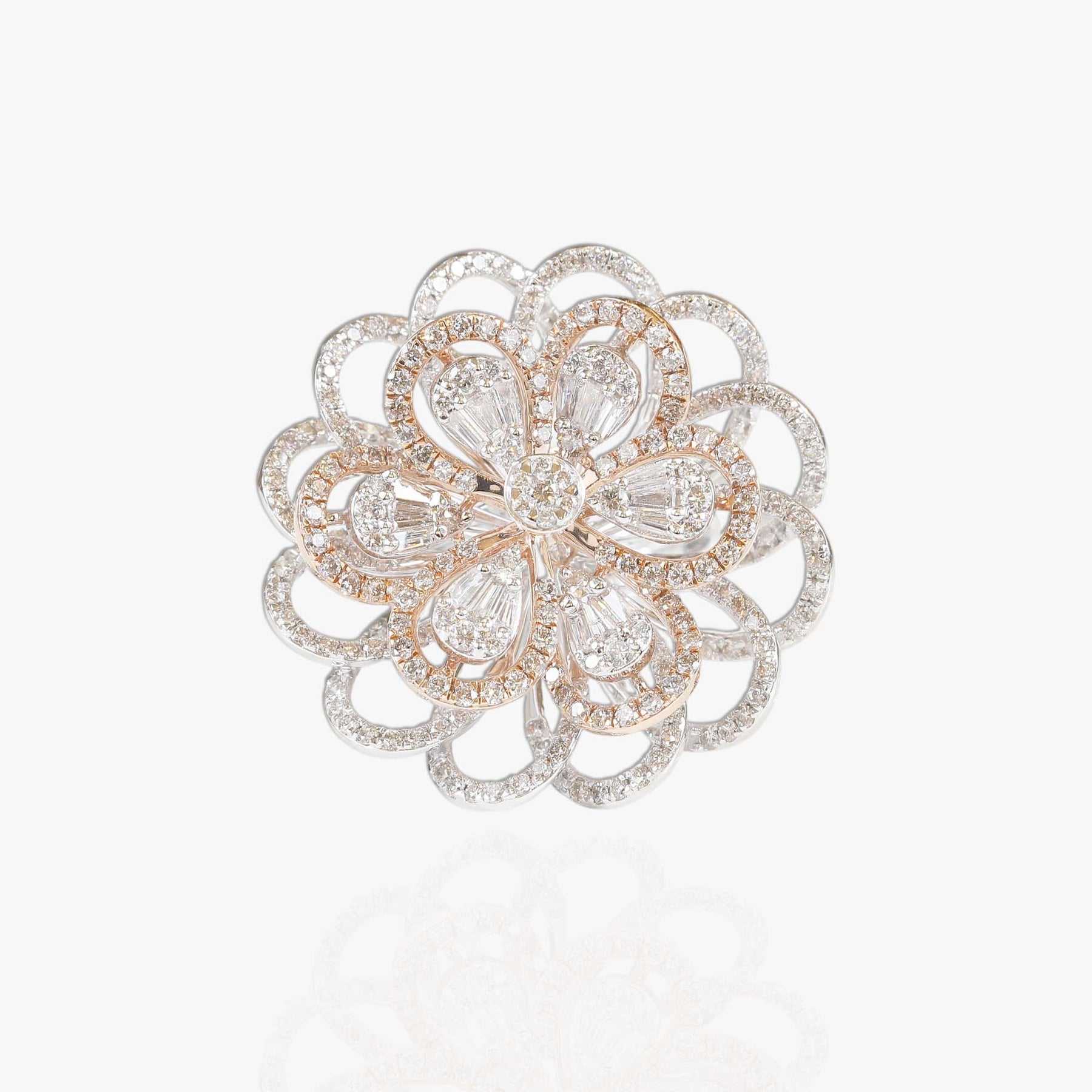 Flower Clear Crystal Ring