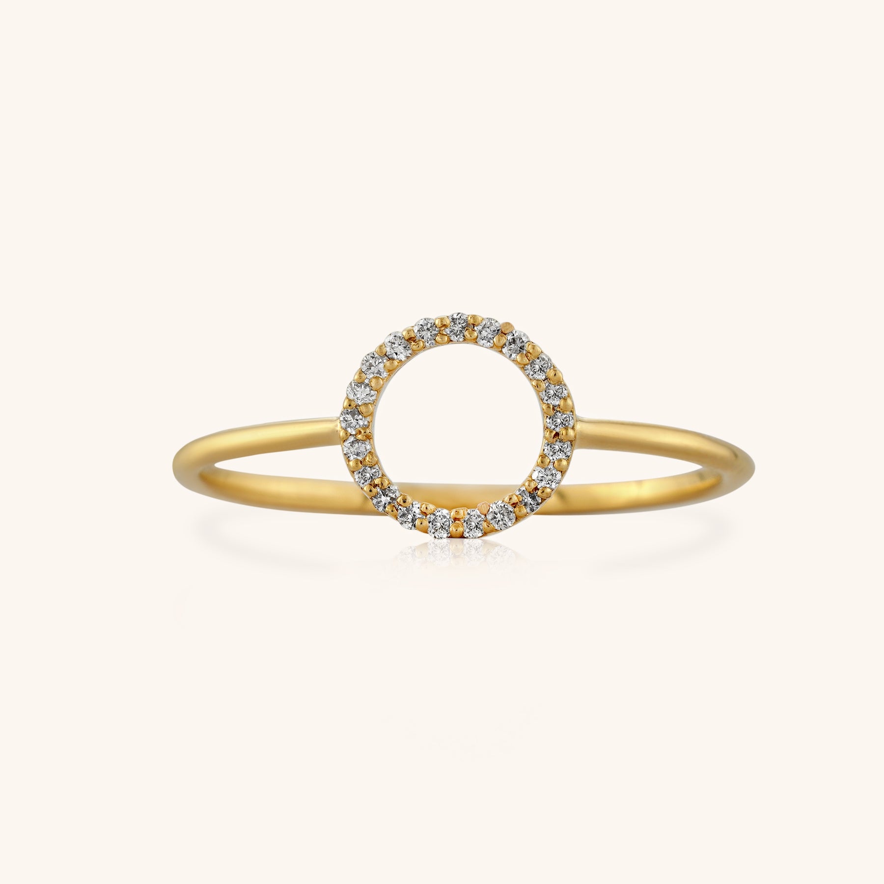 Halo Gold Ring - Dearest Diamonds
