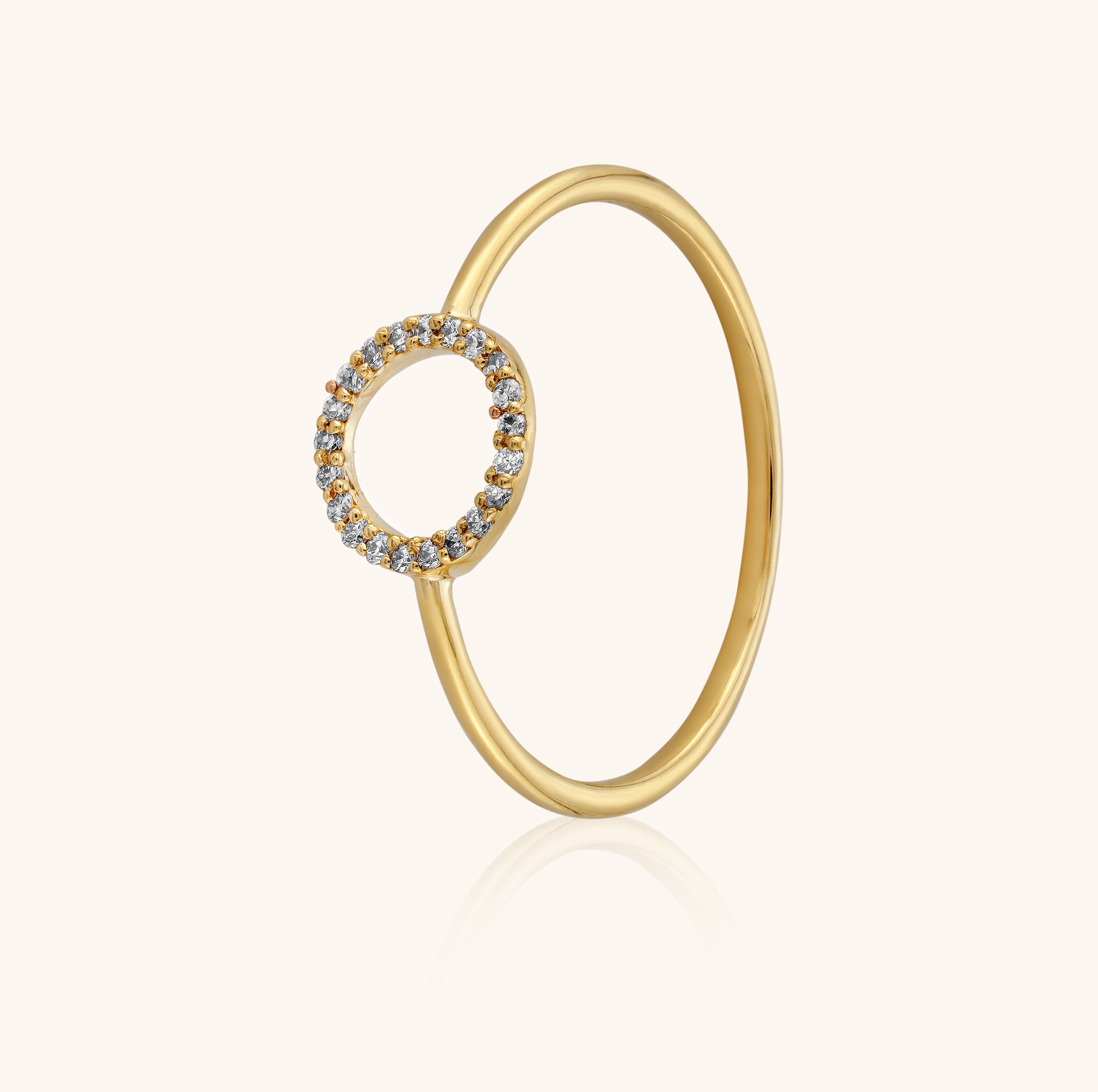 Halo Gold Ring - Dearest Diamonds