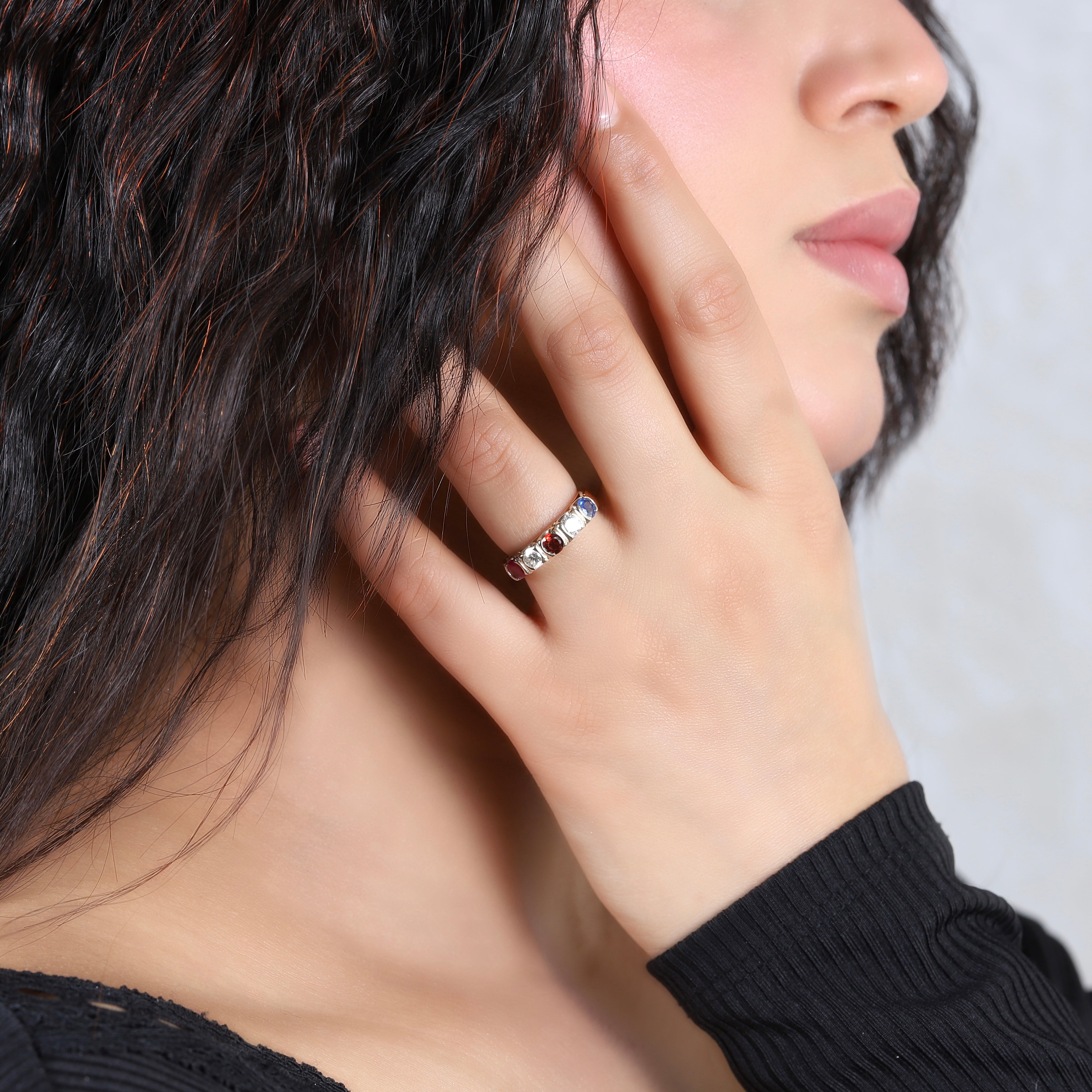 Colourful Gemstone Band - Dearest Diamonds