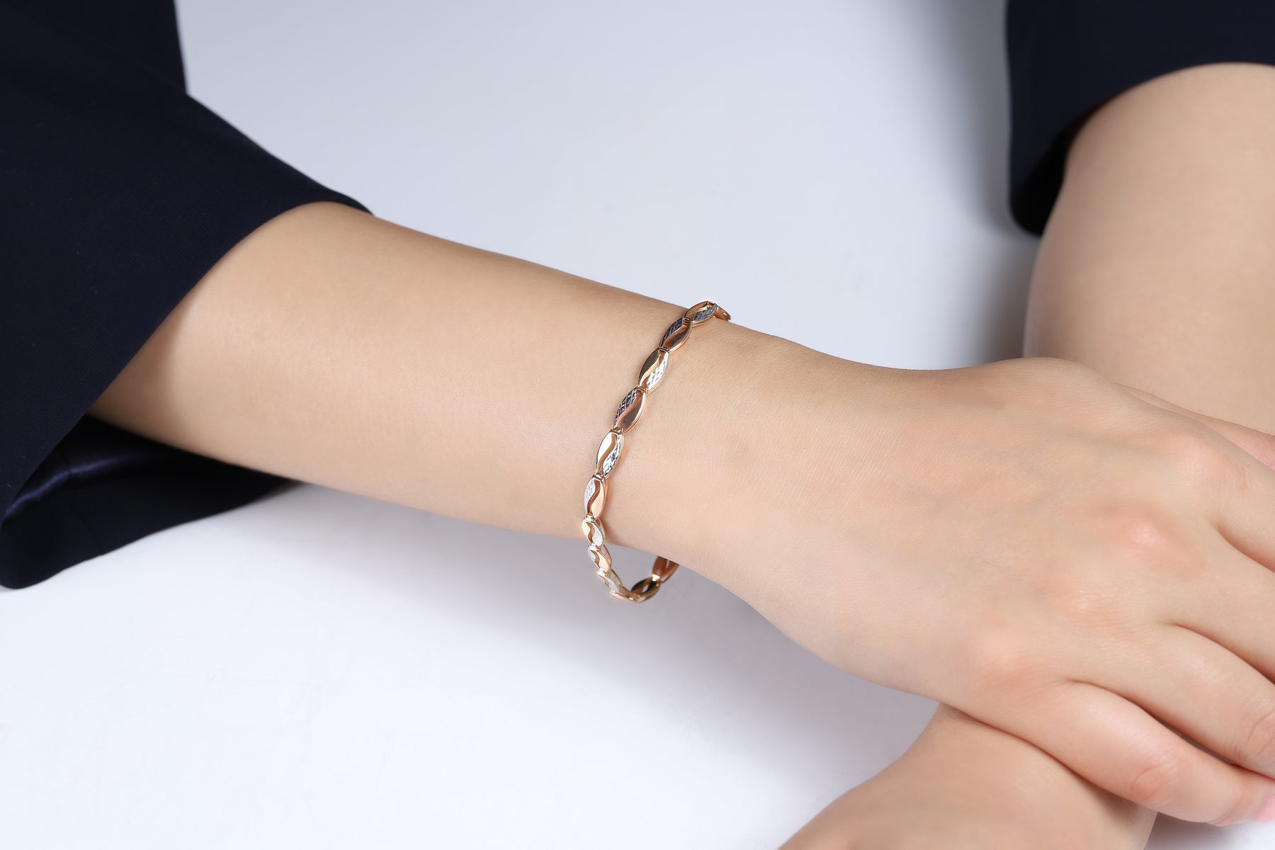 Three Tone Gold Bracelet - Dearest Diamonds