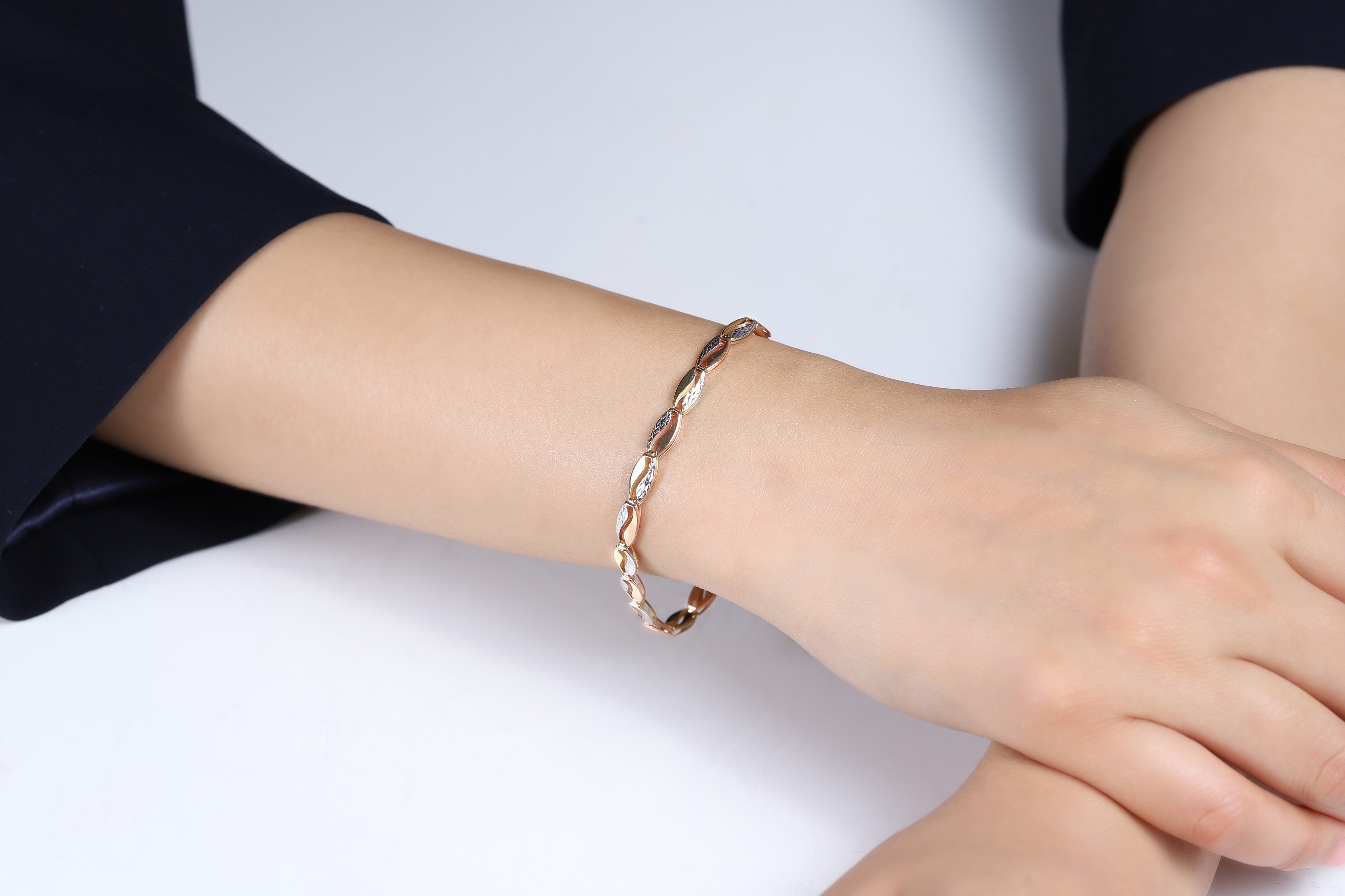 Three Tone Gold Bracelet - Dearest Diamonds