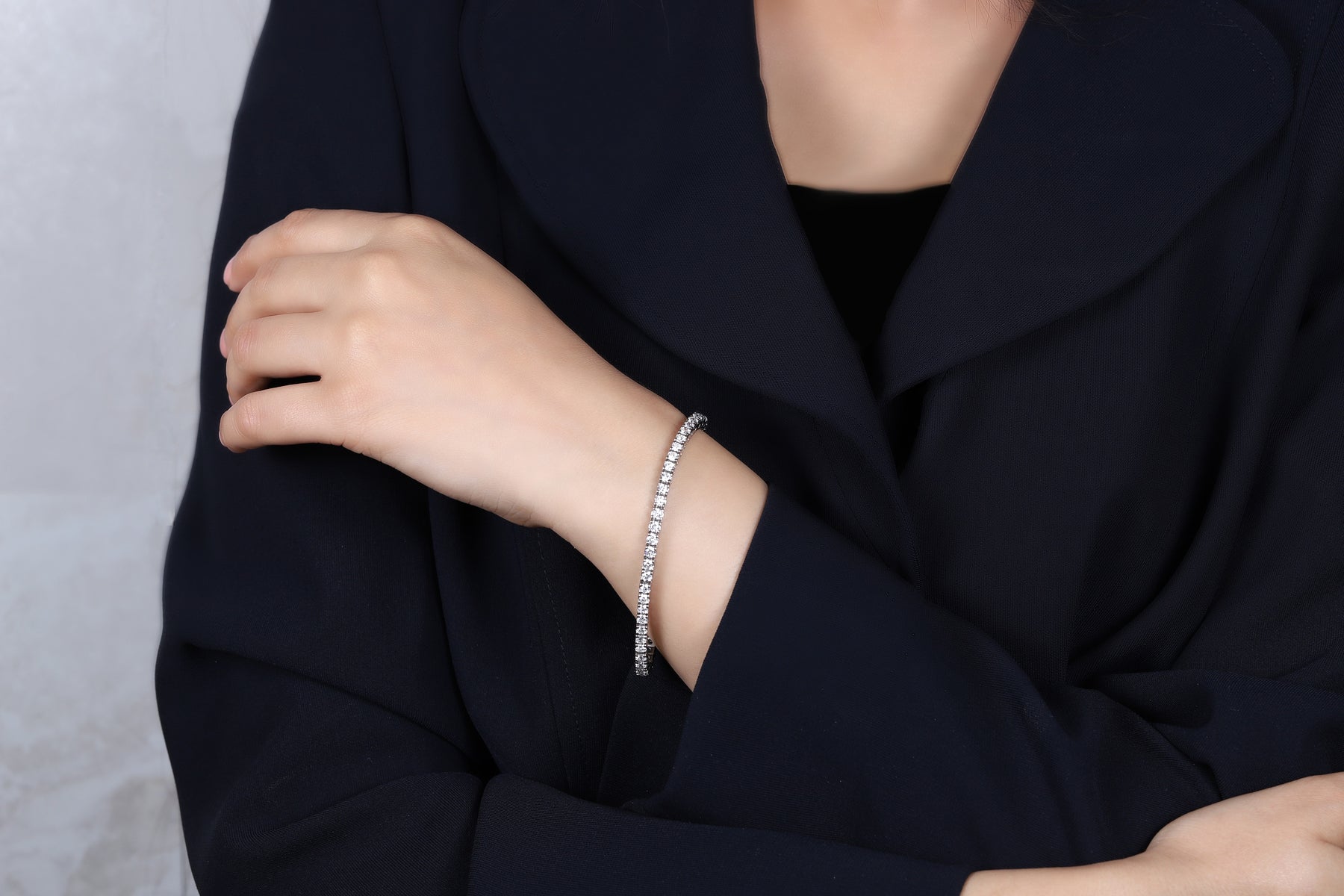 Silver Round Tennis Bracelet - Dearest Diamonds