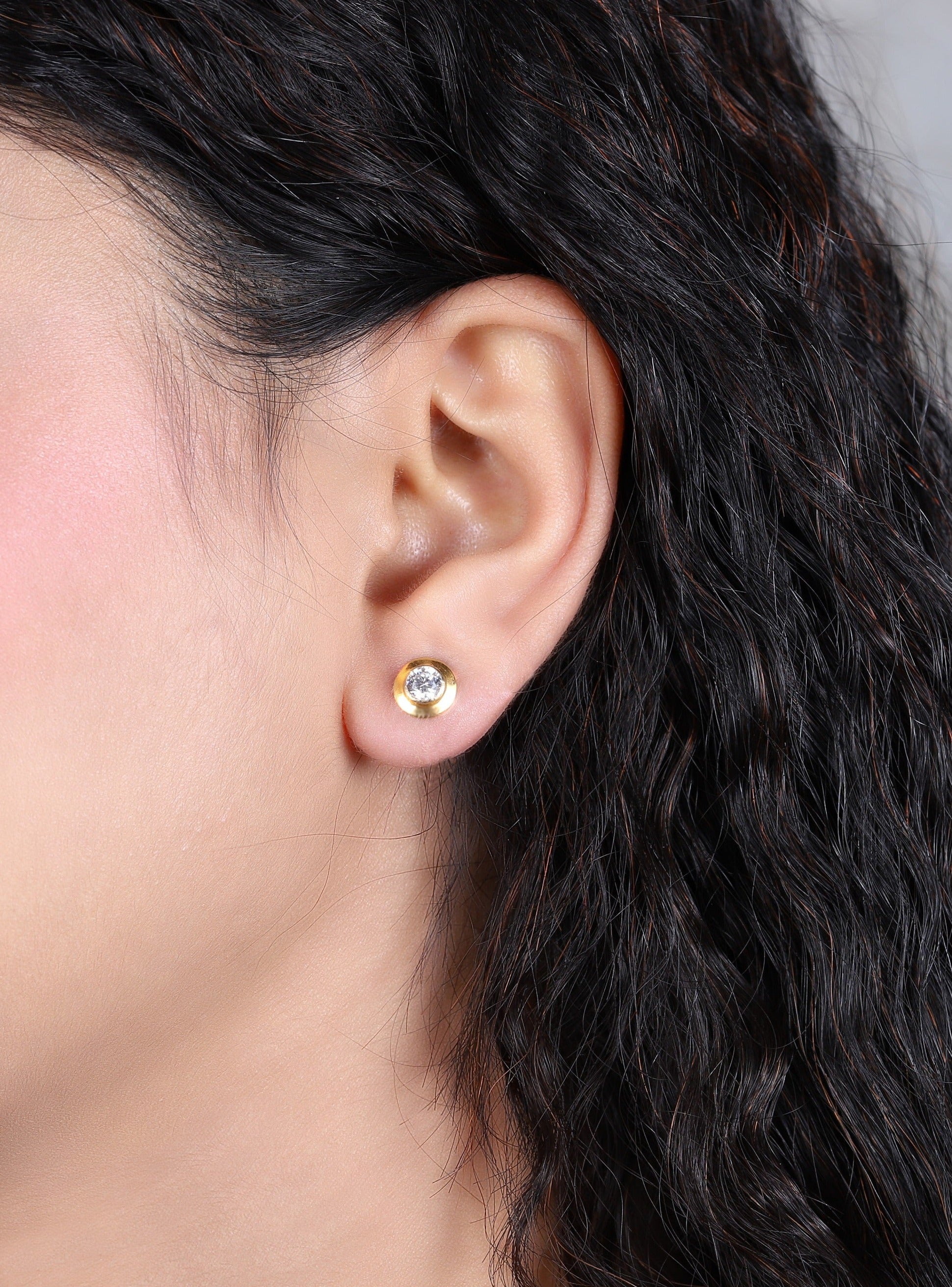 Gold Halo Diamond Studs - Dearest Diamonds