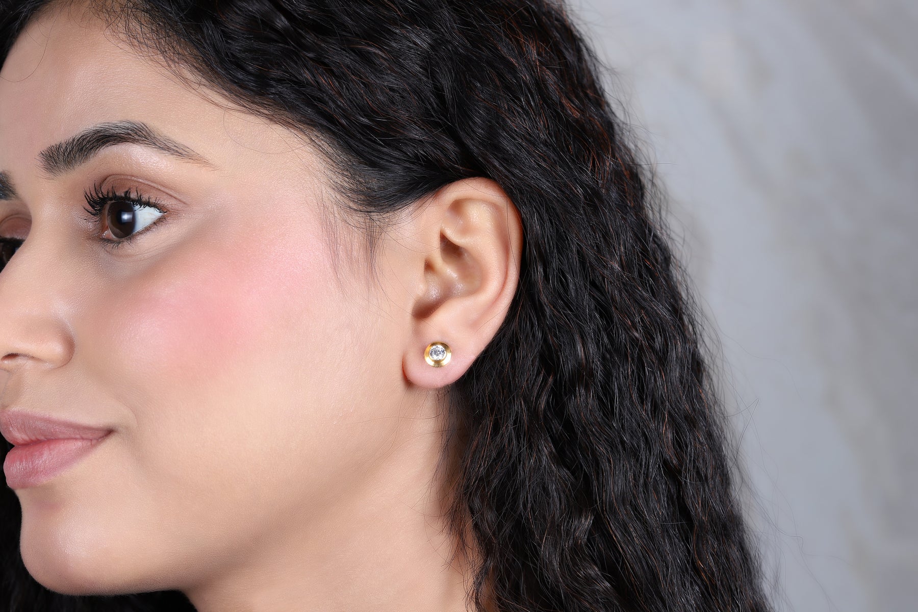 Flower Bezel Earrings - Dearest Diamonds