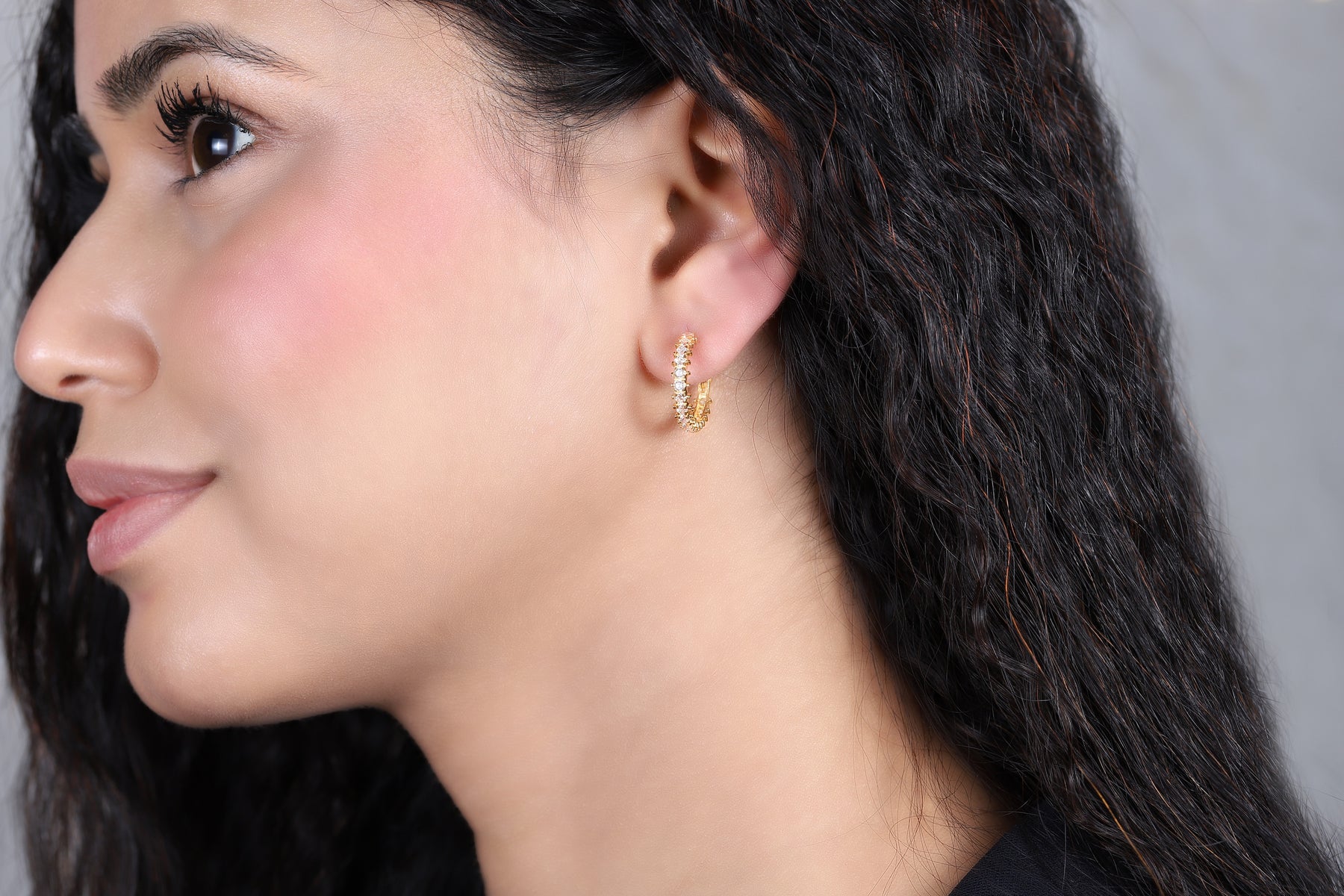 Gold Hoops Earrings - Dearest Diamonds