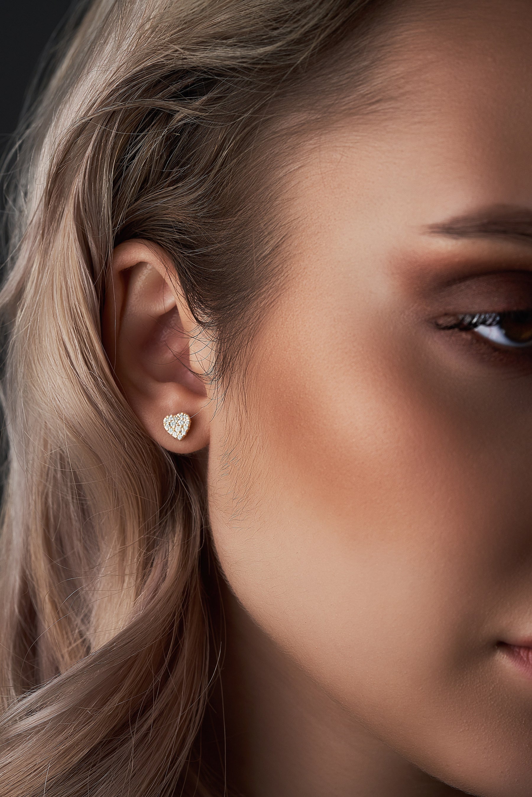 Diamond Heart Earrings