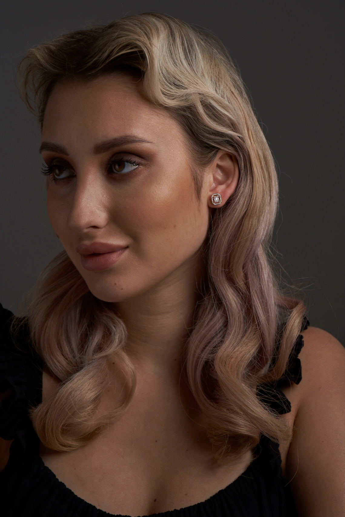 Emerald with Halo Earrings - Dearest Diamonds