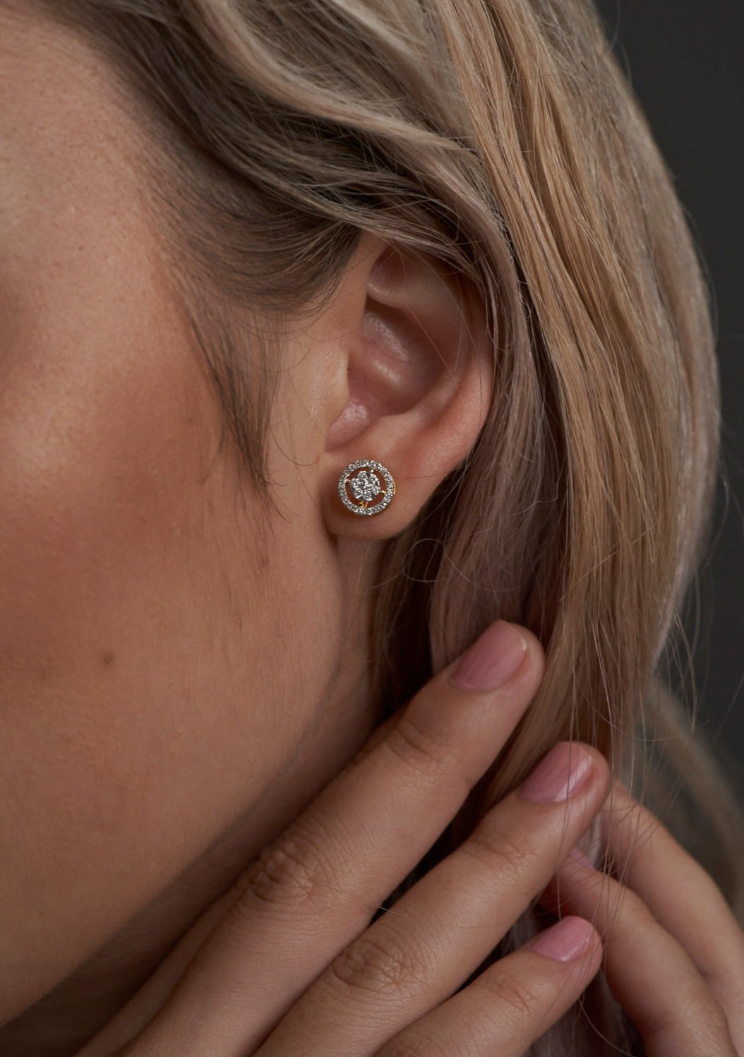 Round Diamonds Cluster with Halo Earrings - Dearest Diamonds