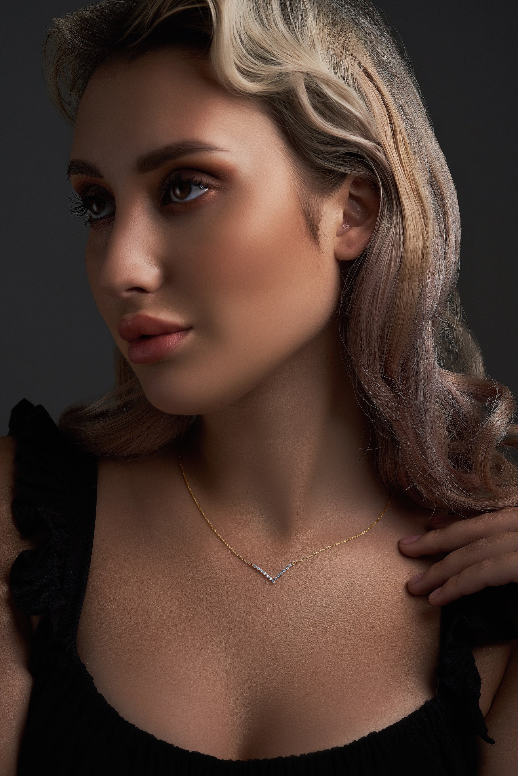 V-shaped Diamond Necklace - Dearest Diamonds