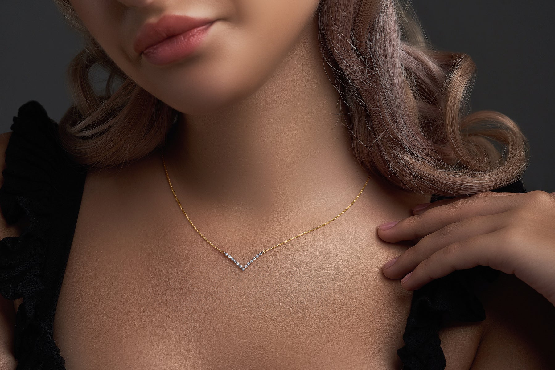 V-shaped Diamond Necklace - Dearest Diamonds