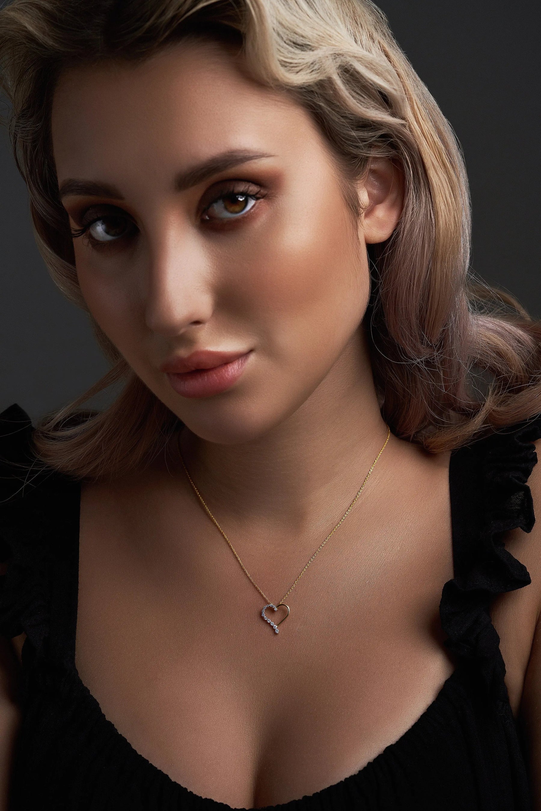 Open Heart Pendant Diamond - Dearest Diamonds