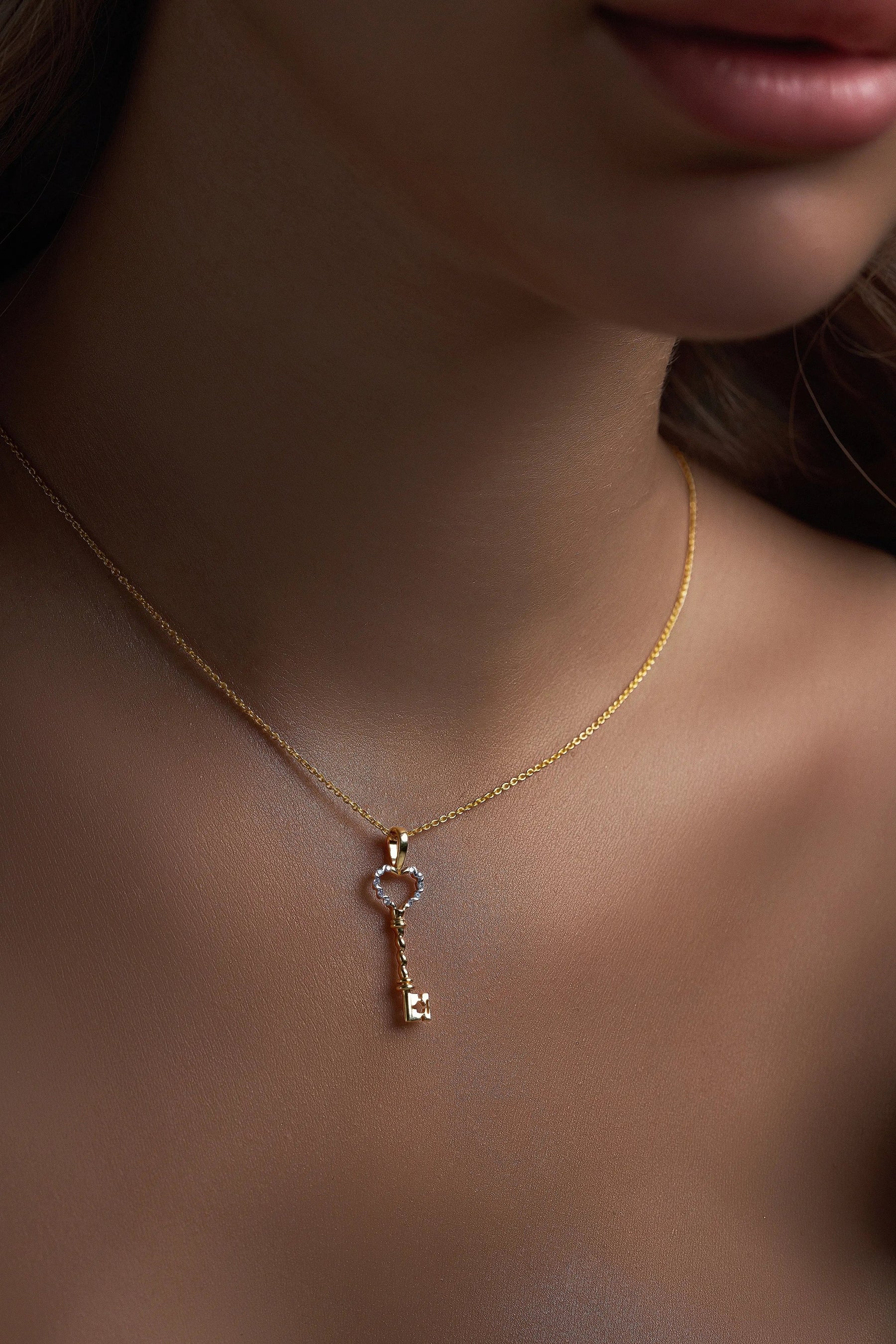 The Key to her Heart Necklace - Dearest Diamonds