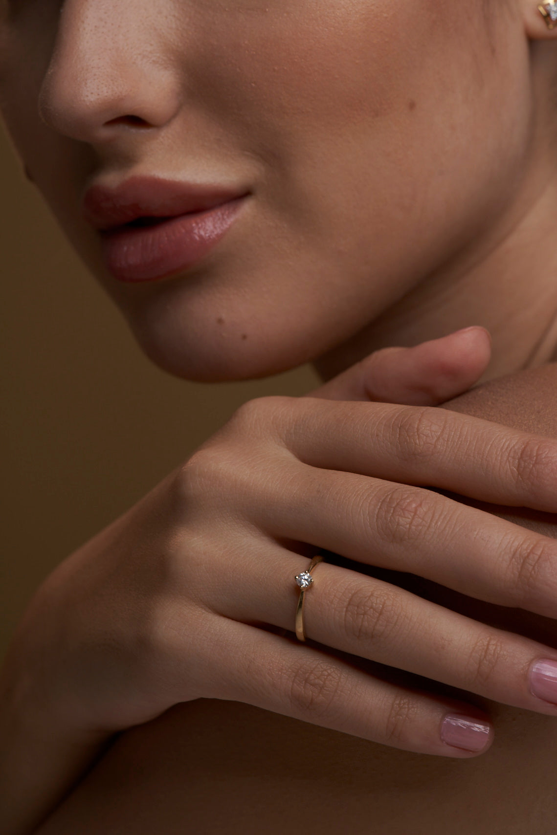 Solitaire Round Diamond Ring - Dearest Diamonds