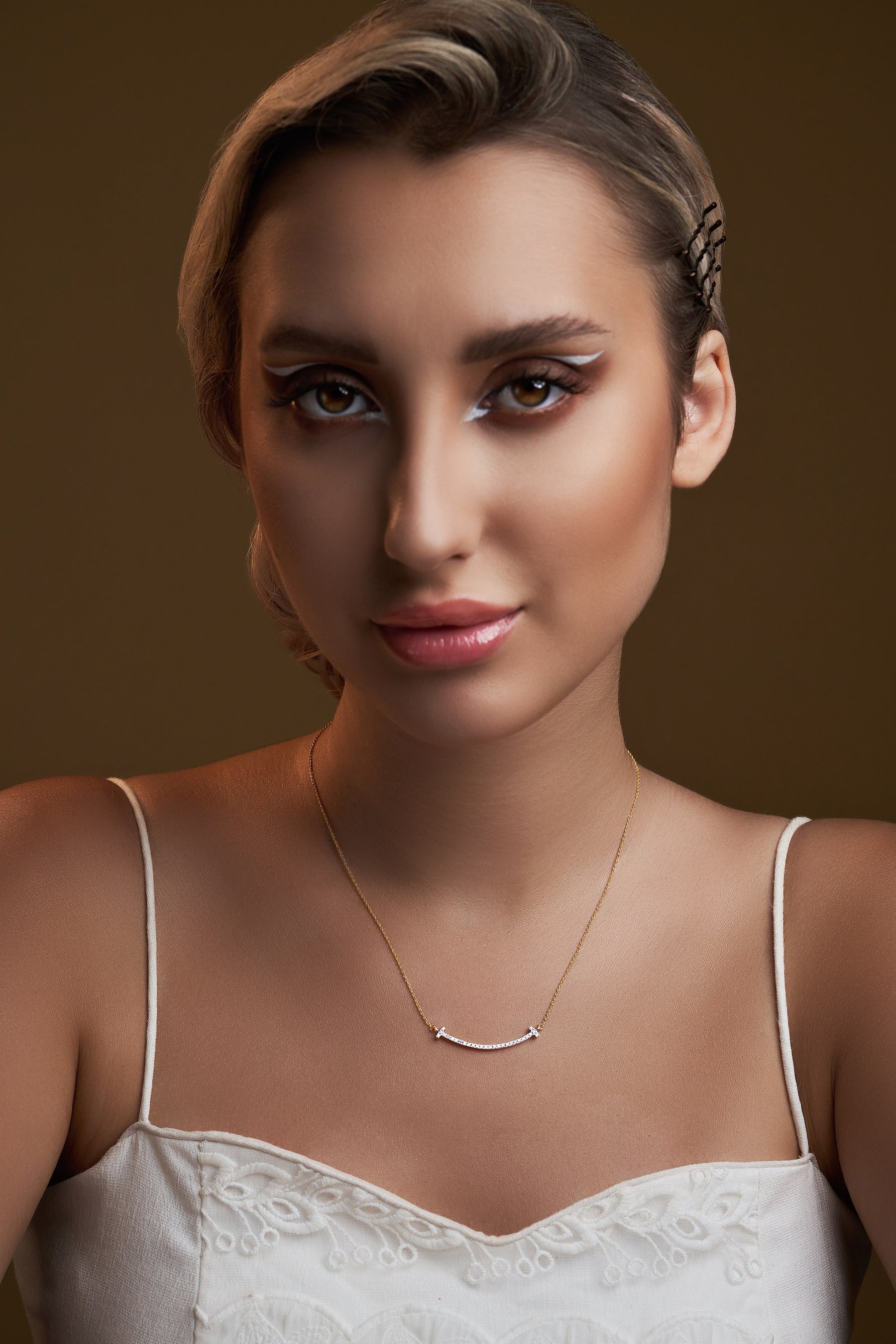 Arc Diamond Bar Necklace - Dearest Diamonds