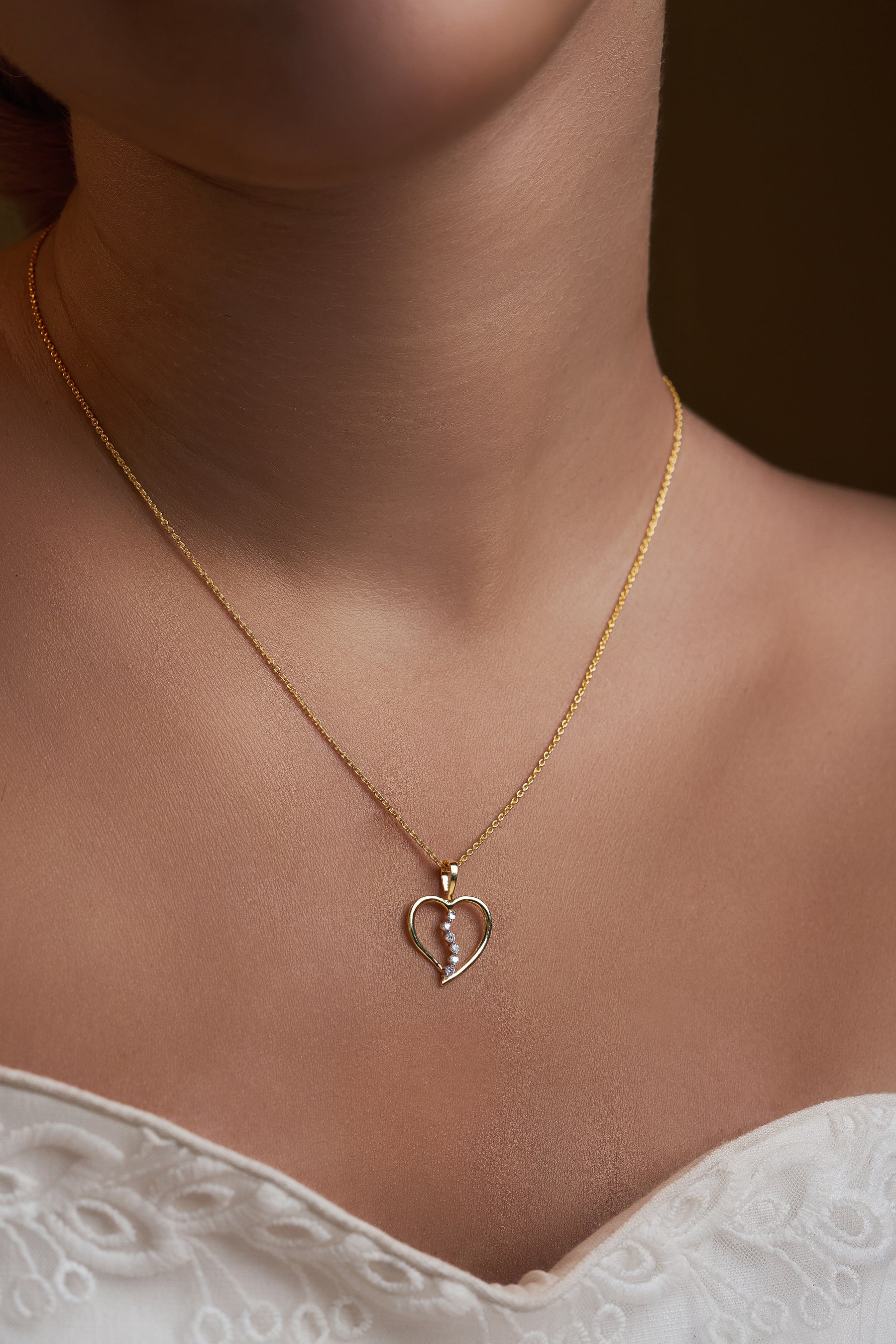 Heart Cut Diamond Necklace - Dearest Diamonds