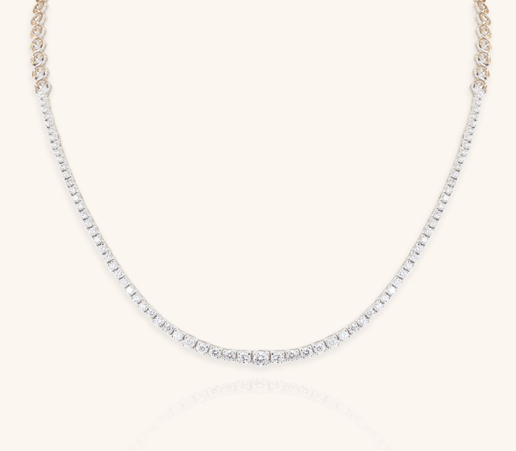 Graduated Diamond Tennis Necklace - Dearest Diamonds