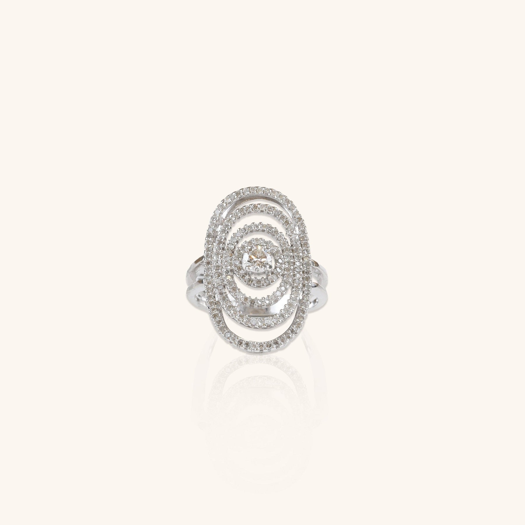 Quadtruple Oval Halo Ring - Dearest Diamonds