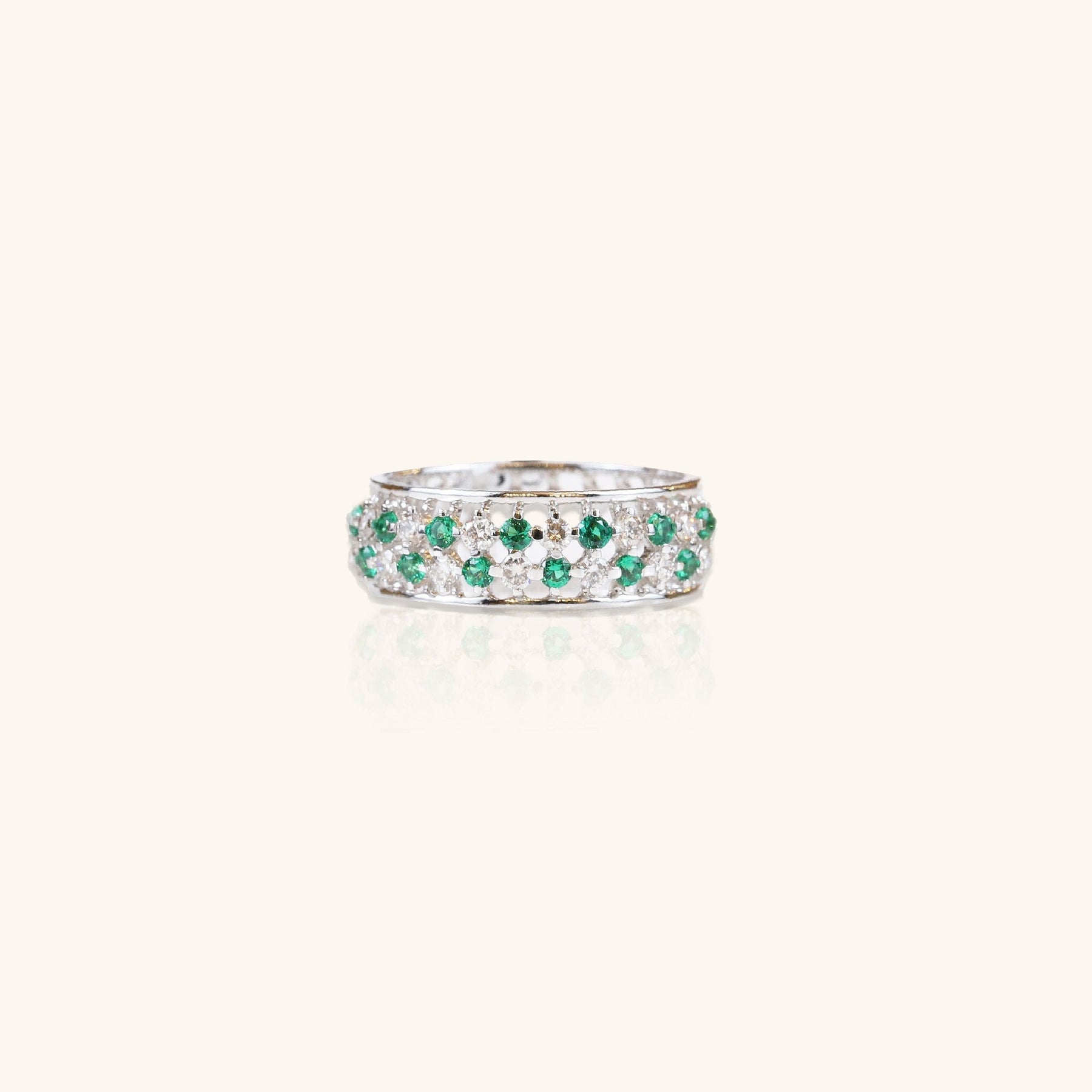 Emerald Eternity Band - Dearest Diamonds