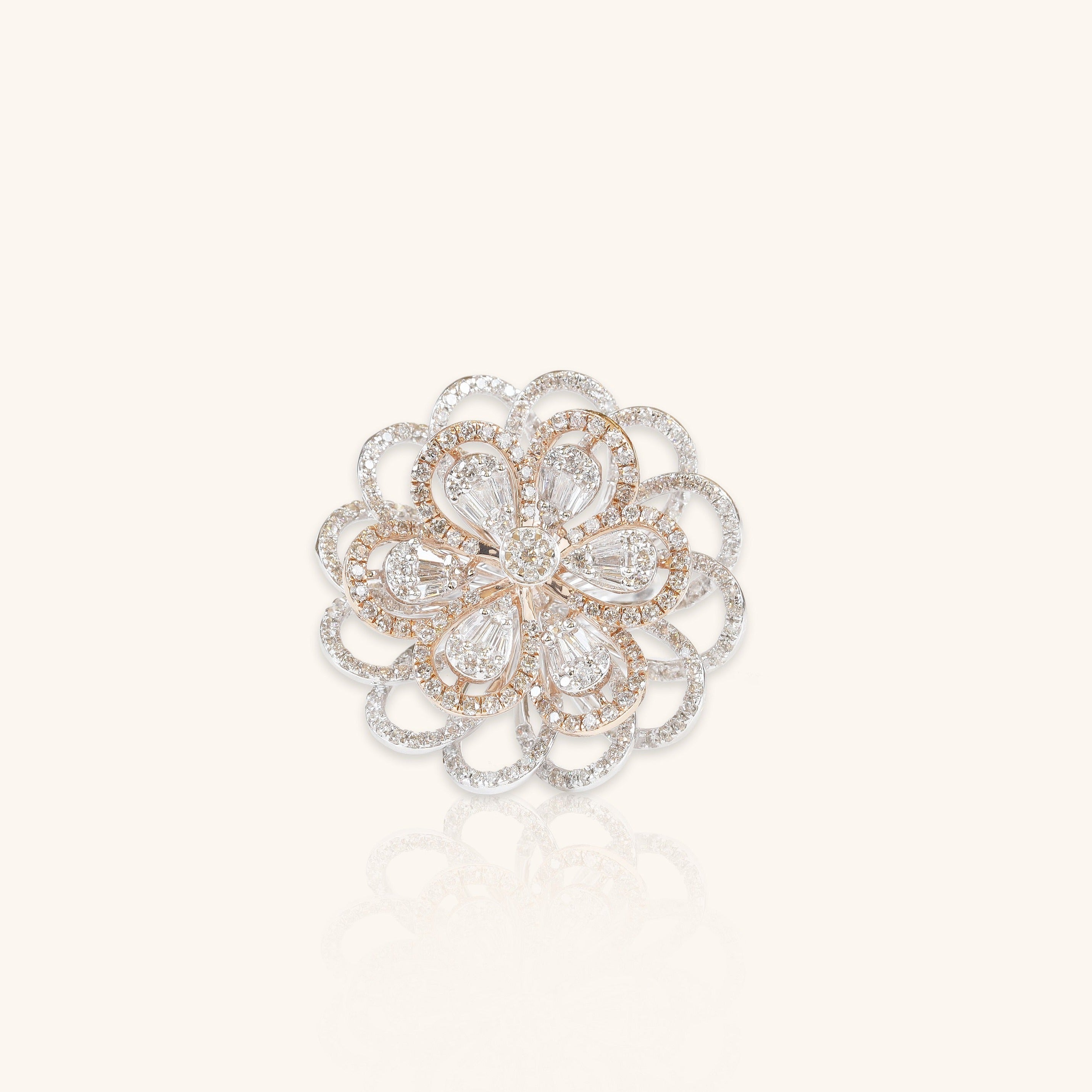 Flower Clear Crystal Ring